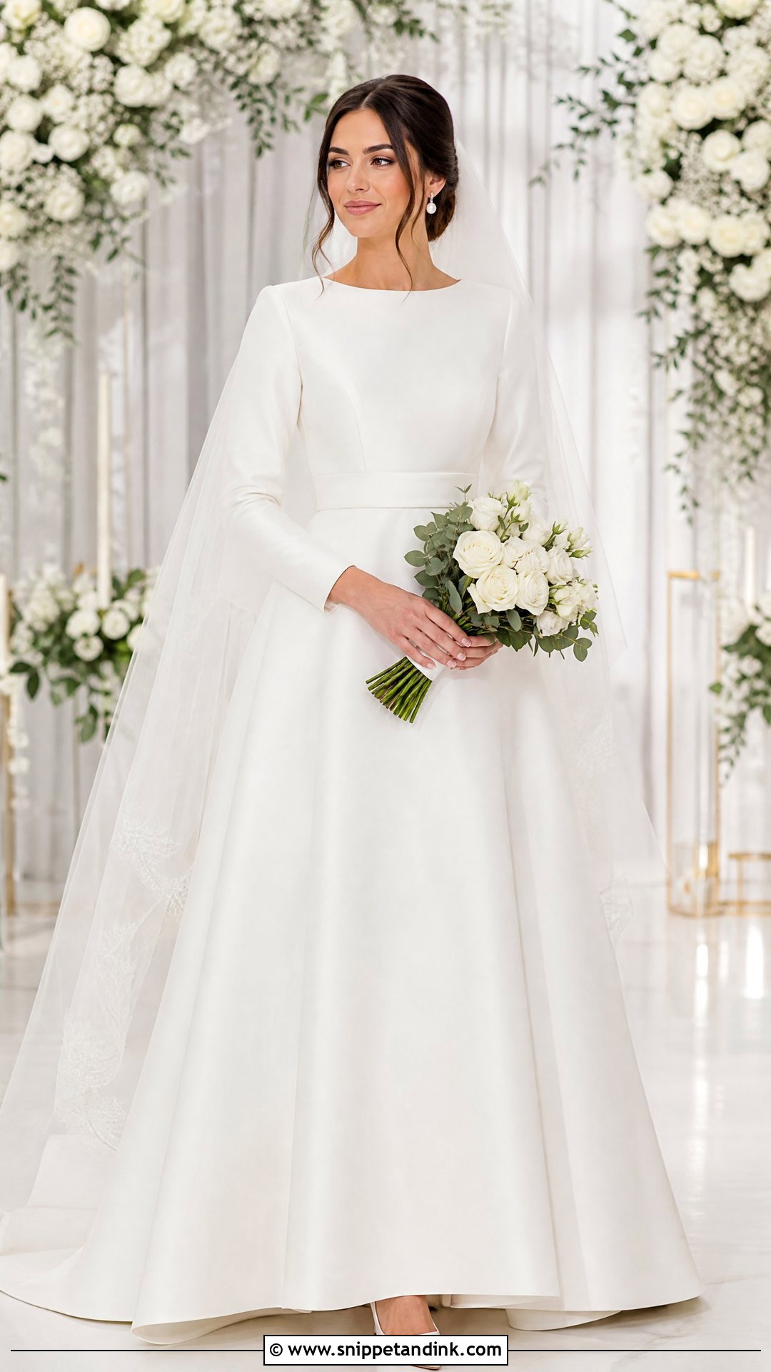 Simple Long Sleeve Modest Wedding Dress - Snippet and Ink - 25 Simple Long Sleeve Wedding Dress Ideas