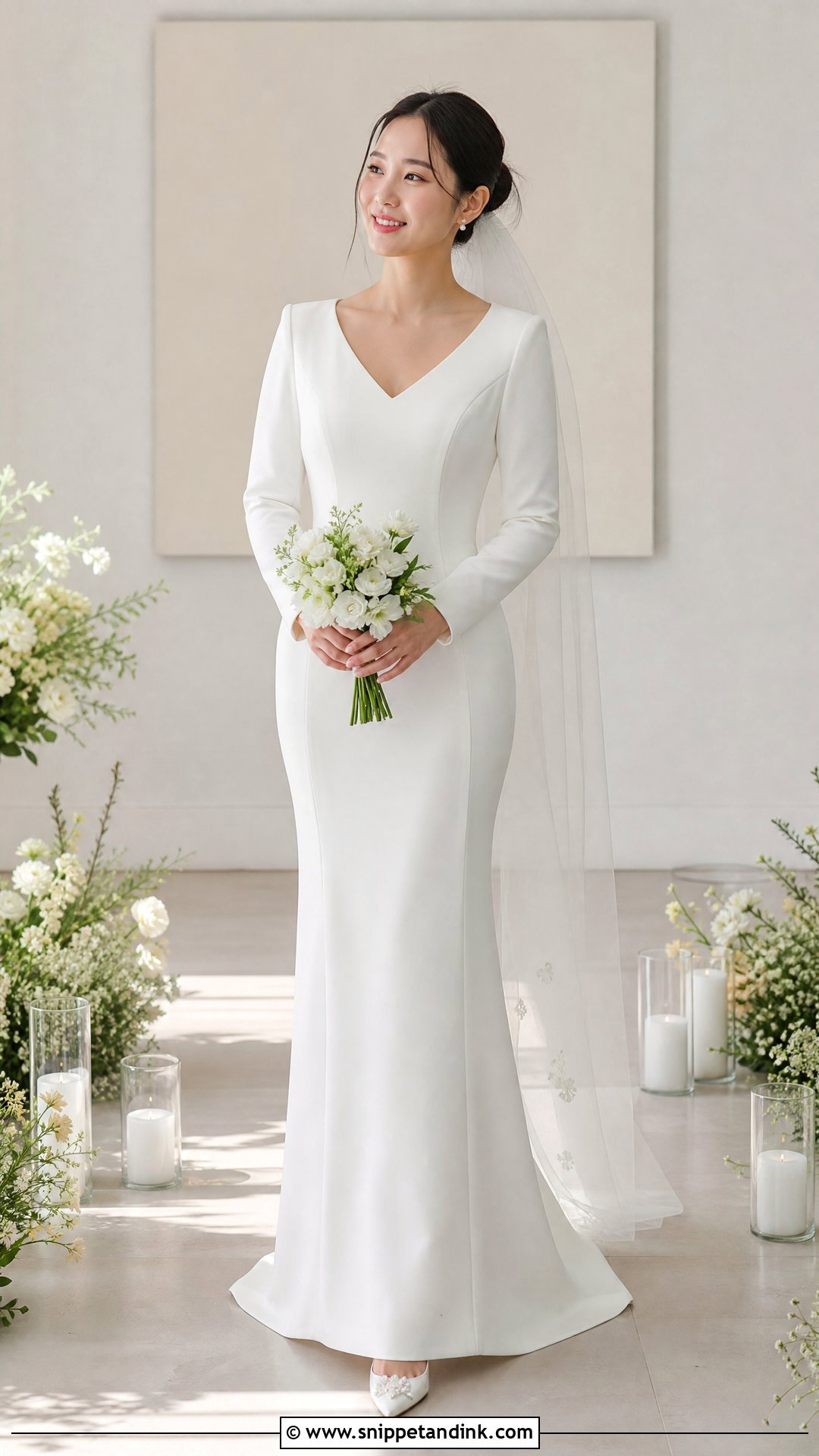 Simple Long Sleeve Petite Wedding Dress - Snippet and Ink - 25 Simple Long Sleeve Wedding Dress Ideas