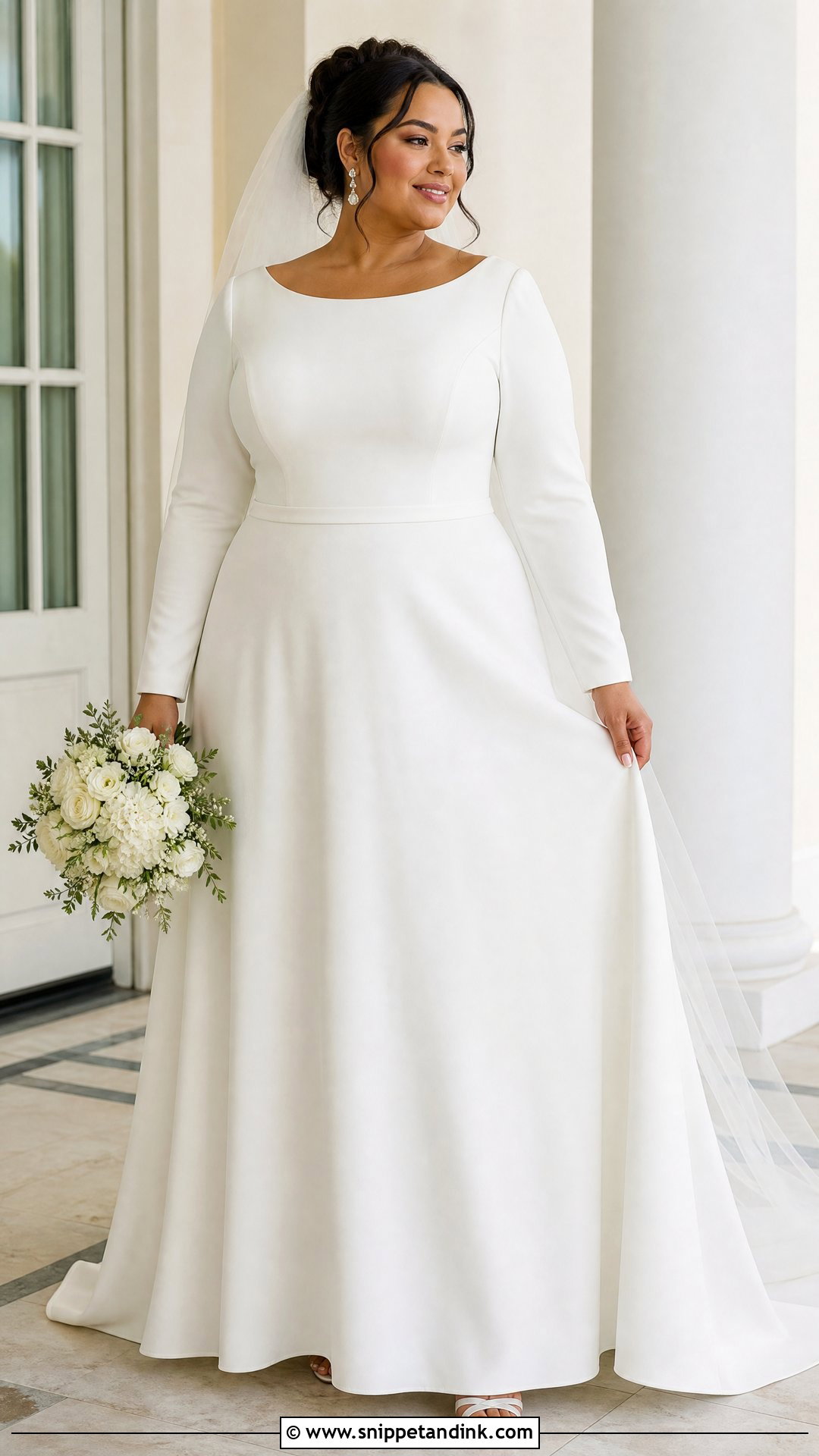 Simple Long Sleeve Plus Size Wedding Dress - Snippet and Ink - 25 Simple Long Sleeve Wedding Dress Ideas