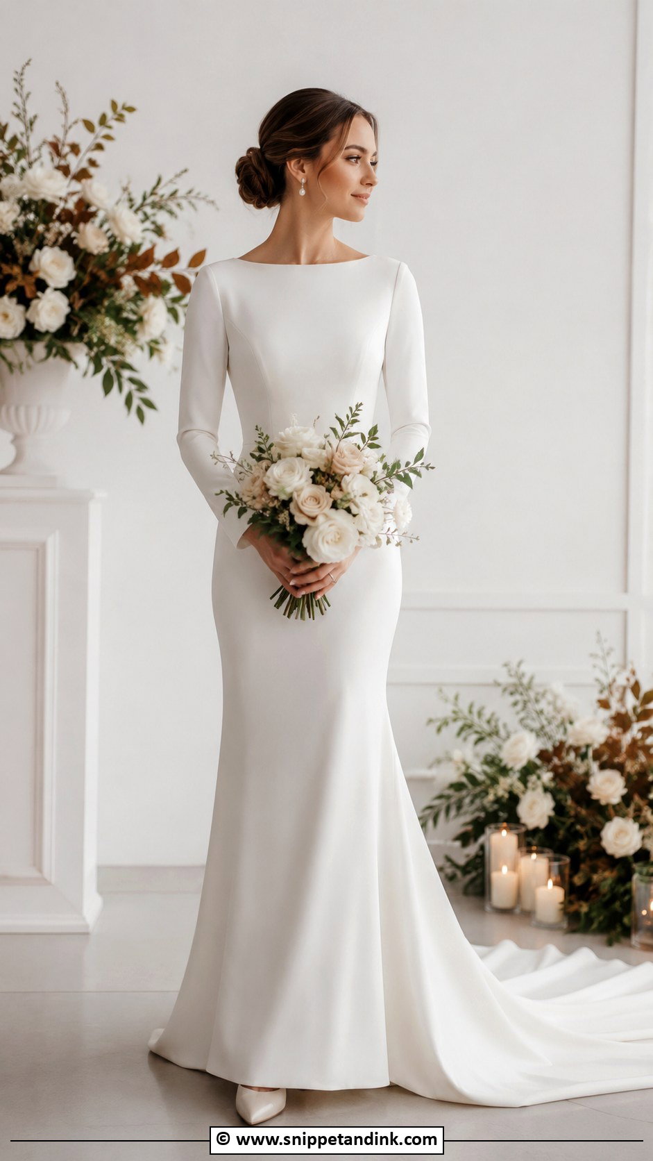 Simple Long Sleeve Wedding Dress - Snippet and Ink - 35 Simple Wedding Dress Ideas