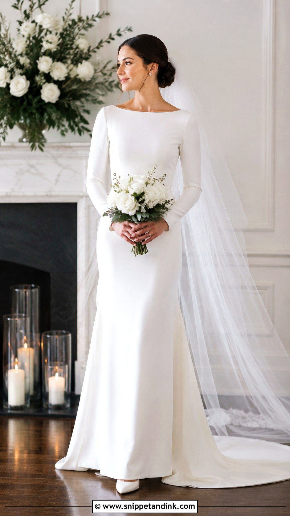 Simple Long Sleeve Wedding Dress - Snippet and Ink - 25 Schlichtes Hochzeitskleid Ideas