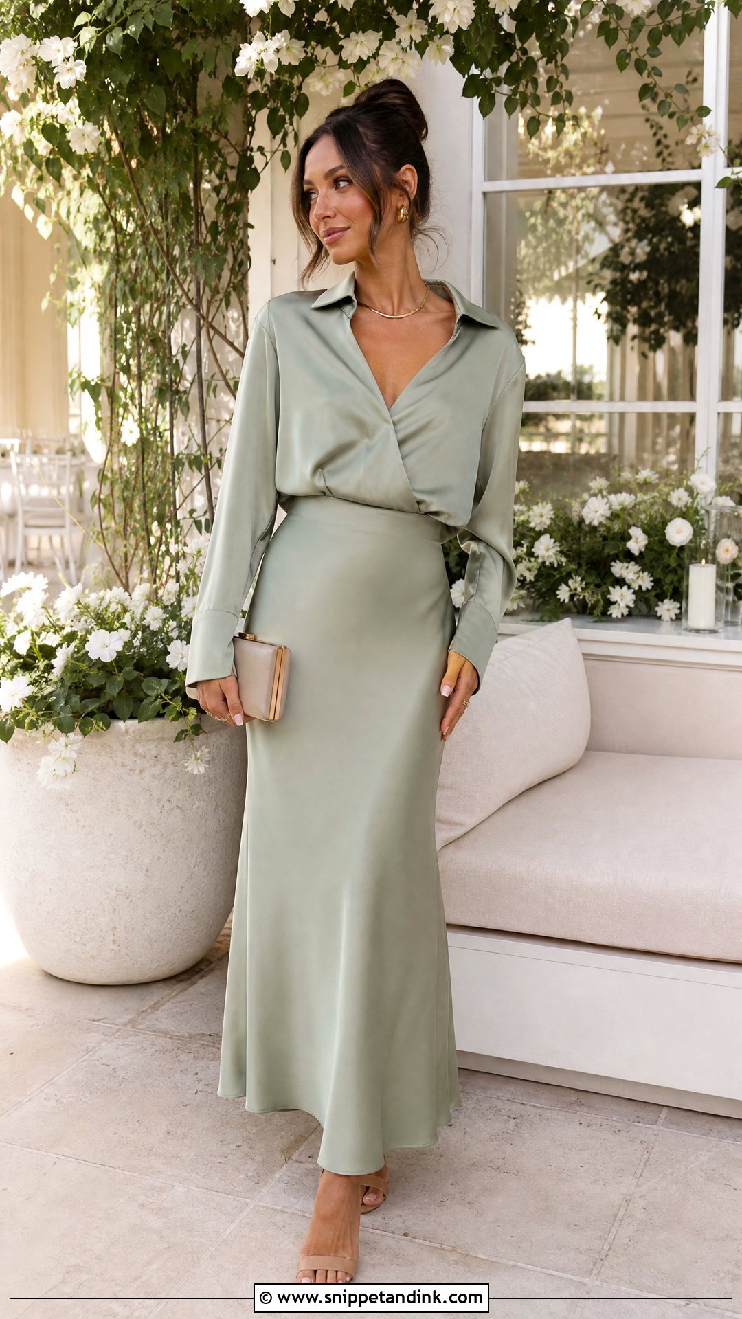 Simple Matching Set Wedding Outfit - Snippet and Ink - 25 Simple Wedding Outfits