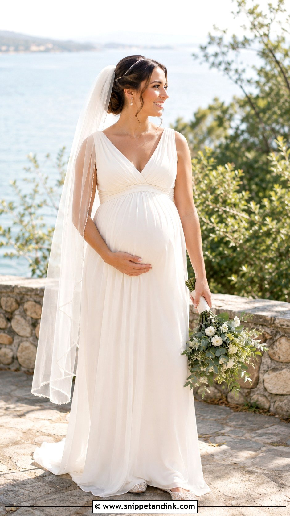 Simple Maternity Wedding Gown - Snippet and Ink - 25 Simple Wedding Gown Ideas