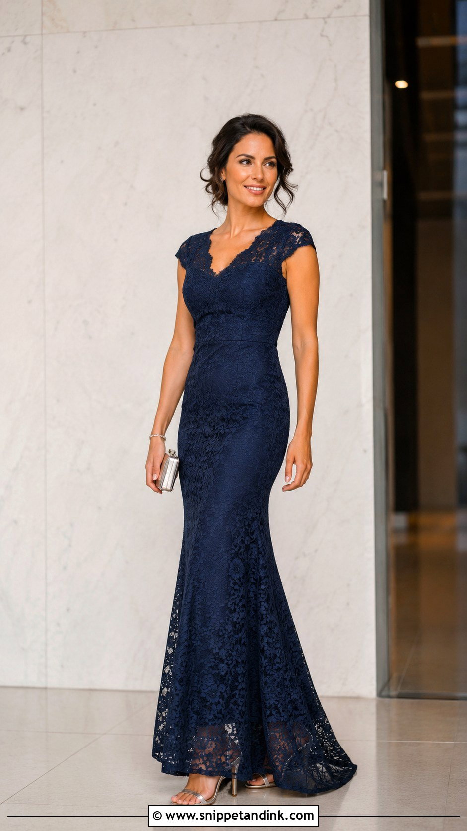 Simple Mermaid Lace Gown - Snippet and Ink - 30 Simple Lace Gown Styles