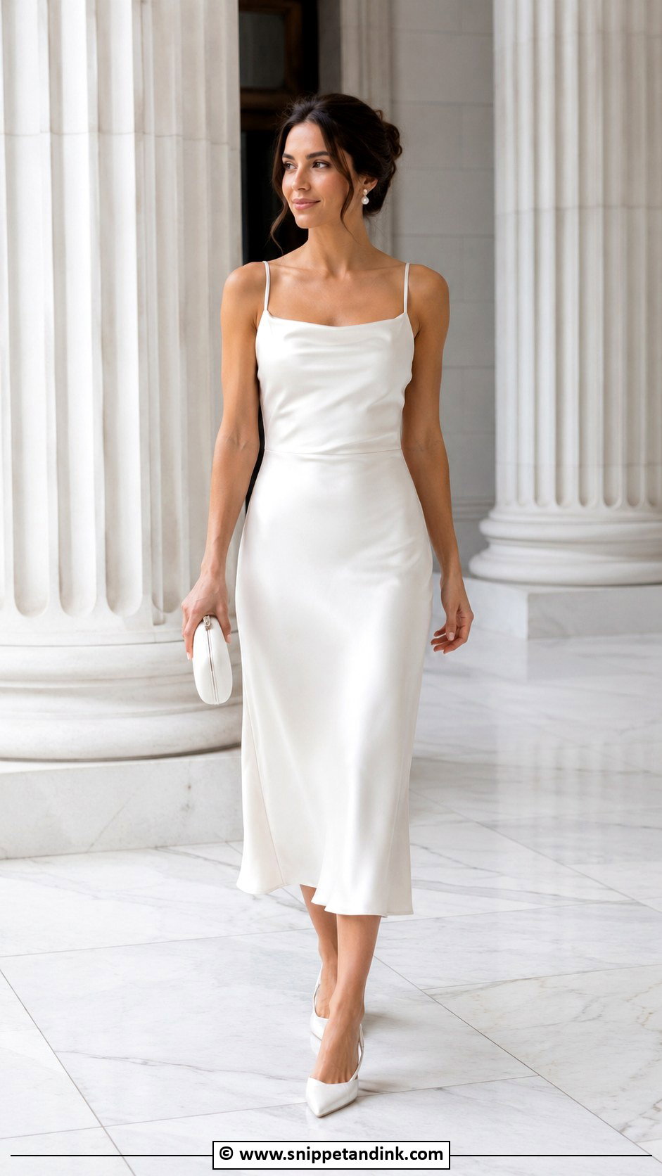 Simple Midi Wedding Dress - Snippet and Ink - 35 Simple Wedding Dress Ideas