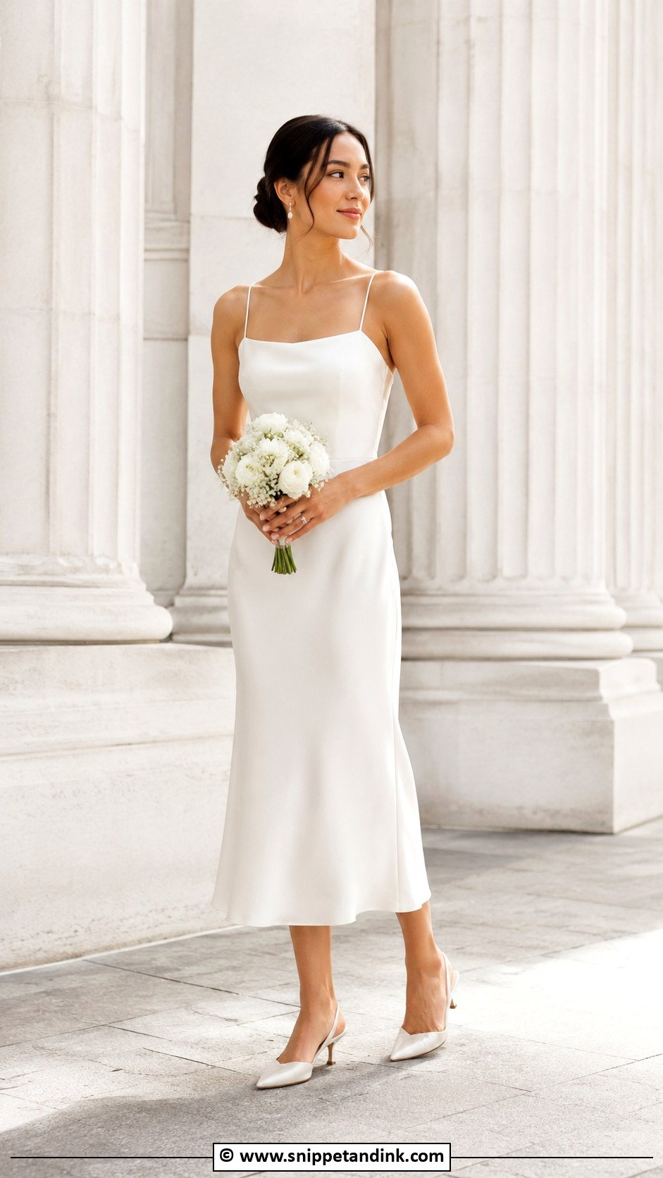 Simple Midi Wedding Dress - Snippet and Ink - 35 Simple Wedding Dresses