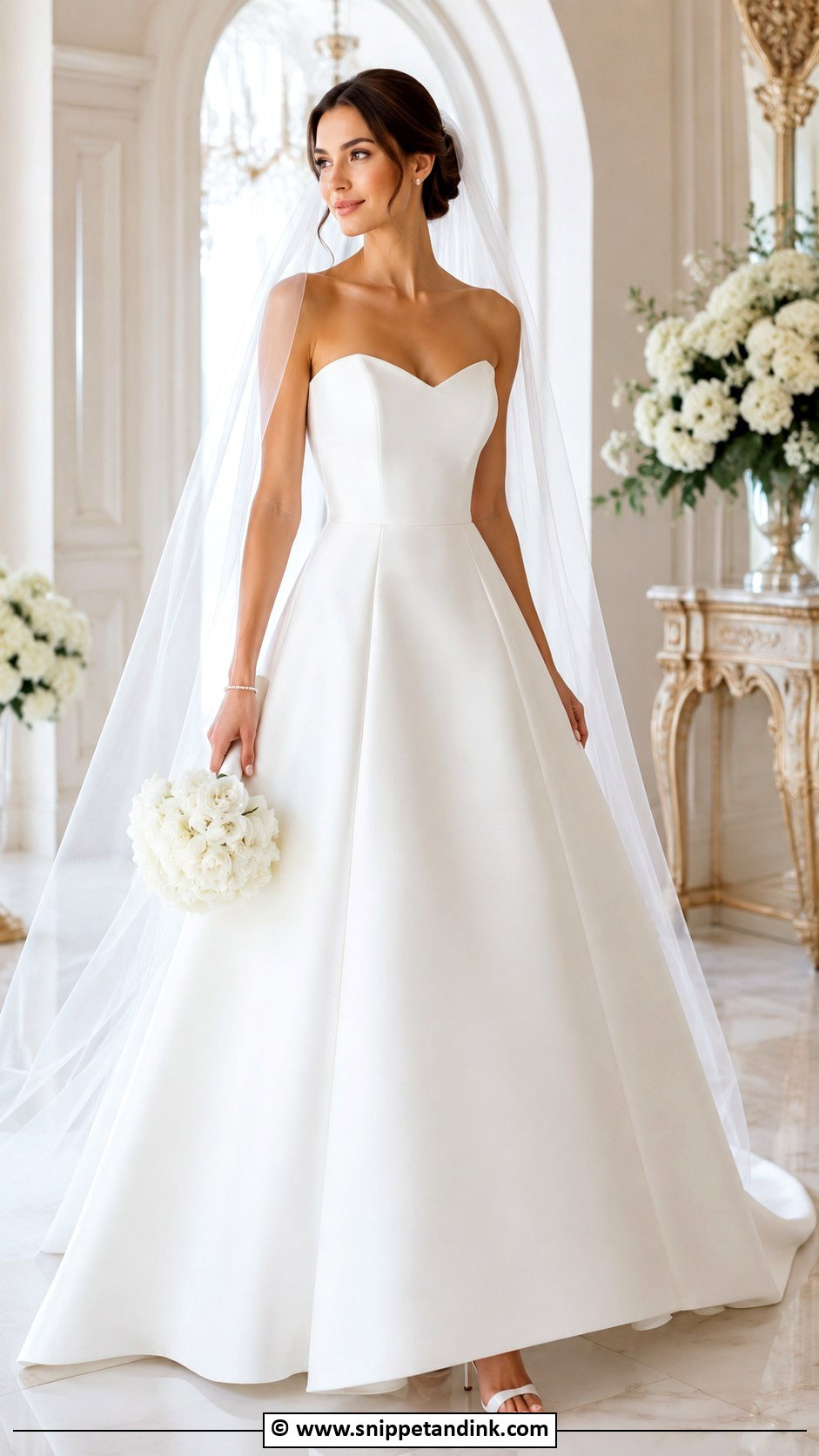 Simple Mikado Wedding Gown - Snippet and Ink - 30 Simple Wedding Gowns
