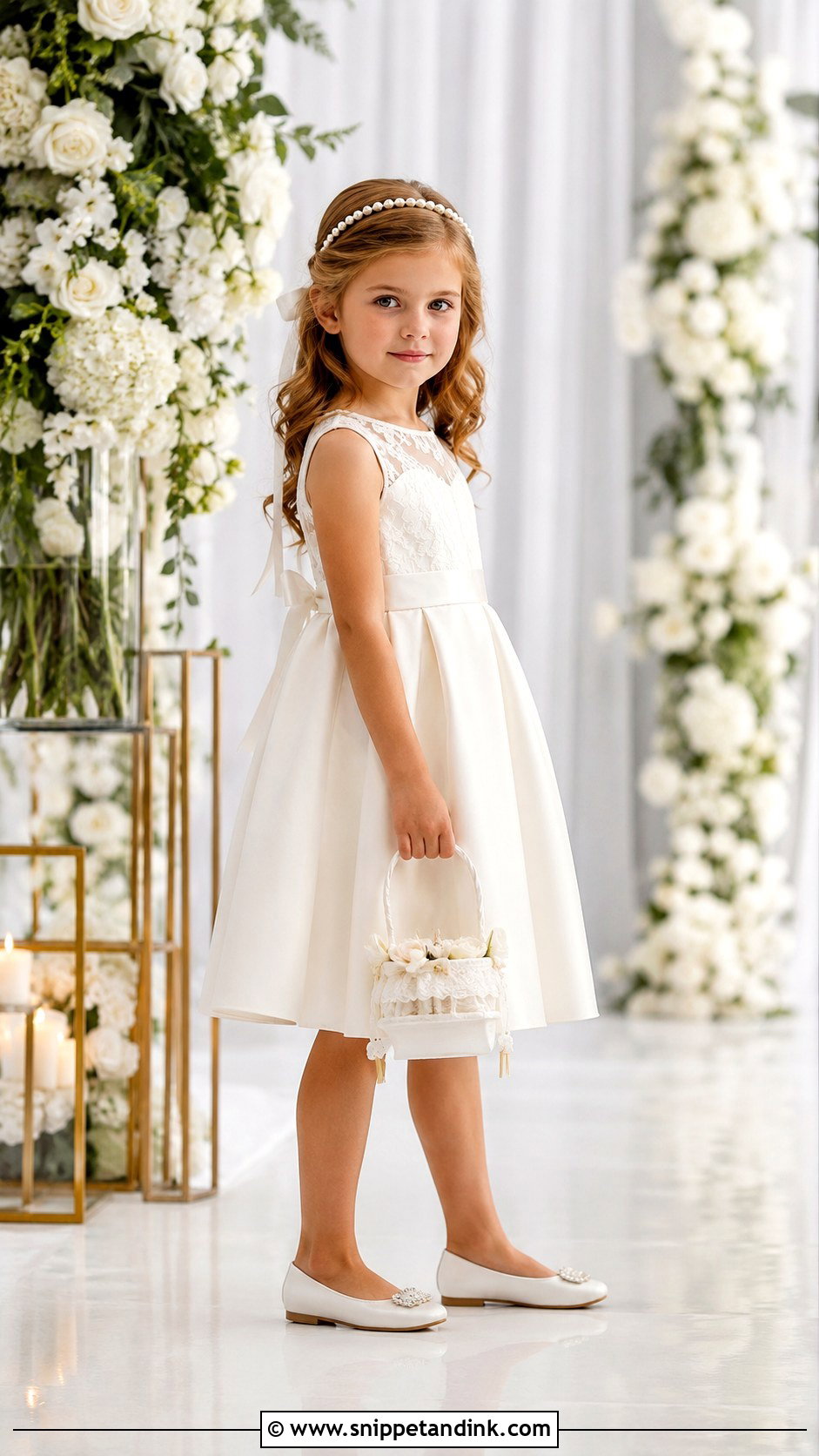 Simple Mini Bride Dress With Matching Bride Details - Snippet and Ink - 20 Mini Bride Dress Kids Ideas