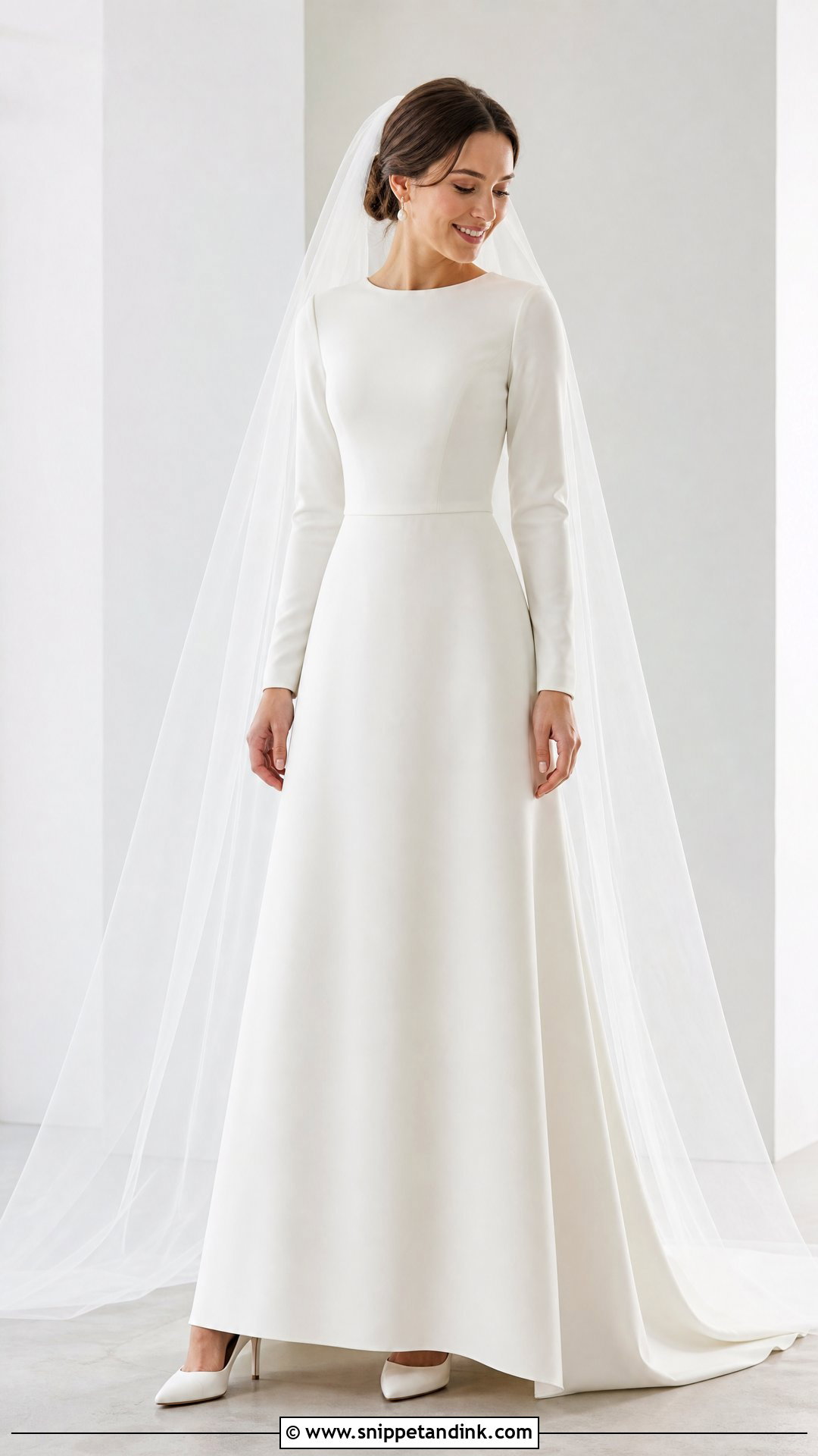 Simple Modest Bridal Dress - Snippet and Ink - 25 Modest Bridal Dresses