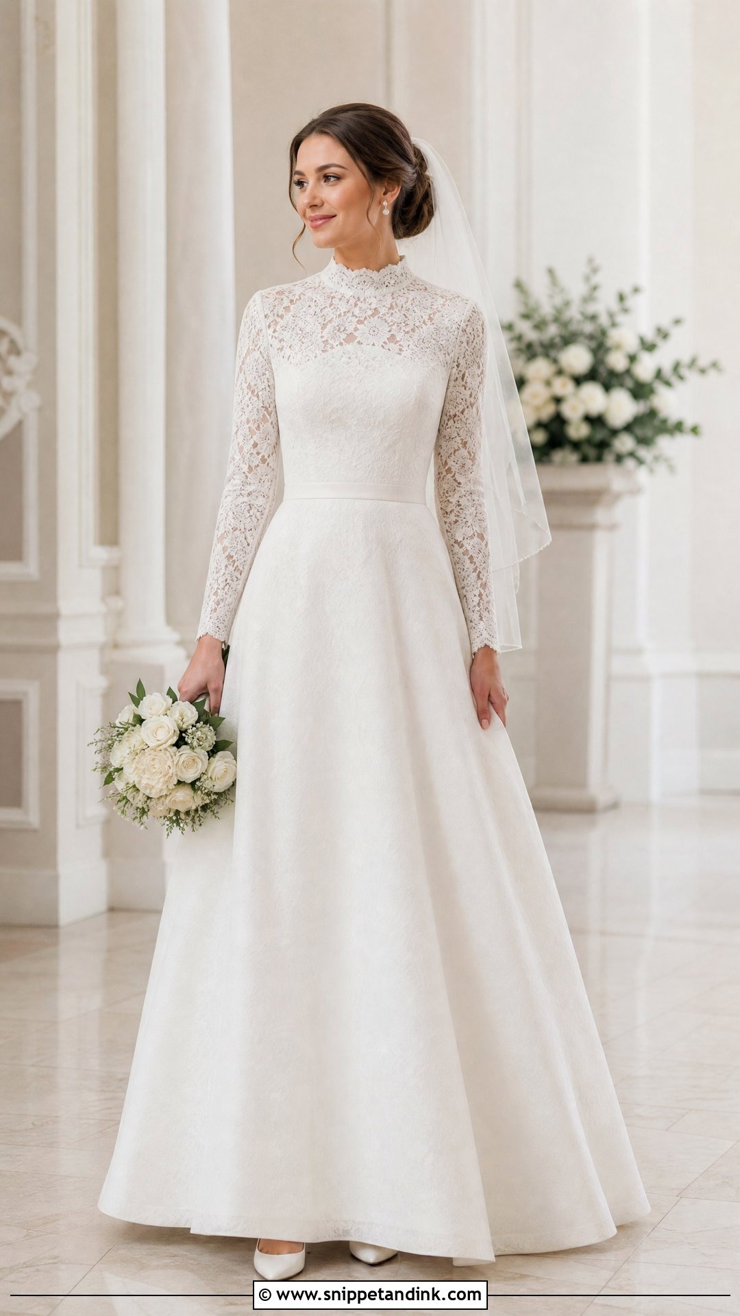 Simple Modest Lace Wedding Dress - Snippet and Ink - 20 Simple Lace Wedding Dresses