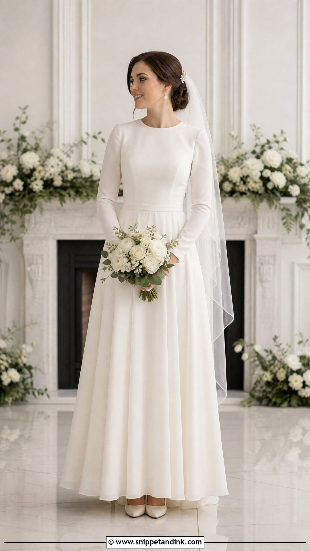 Simple Modest Long Sleeve Wedding Dress - Snippet and Ink - 20 Wedding Dresses Simple Long Sleeve