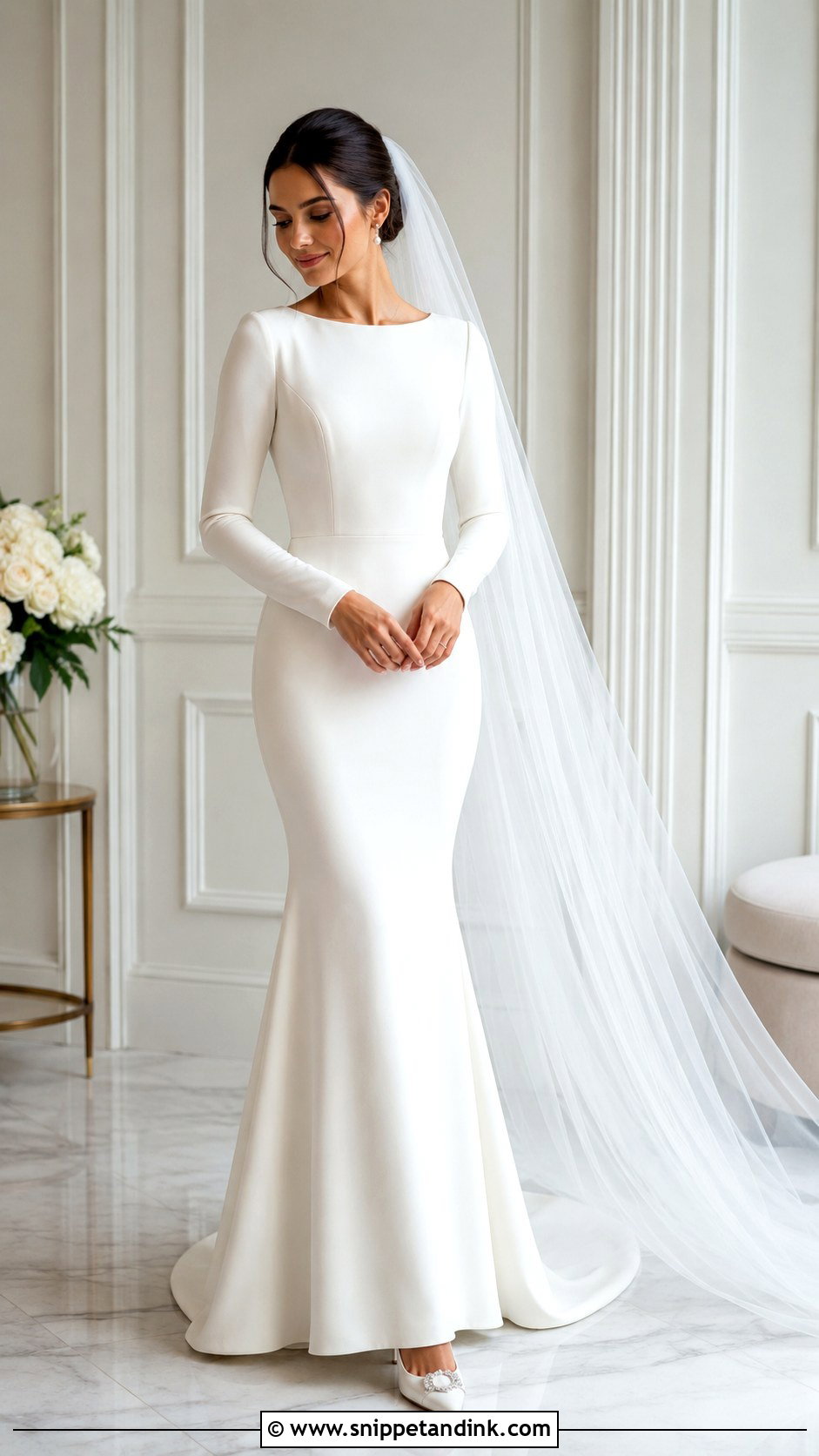 Simple Modest Mermaid Wedding Dress - Snippet and Ink - 25 Simple Modest Wedding Dresses