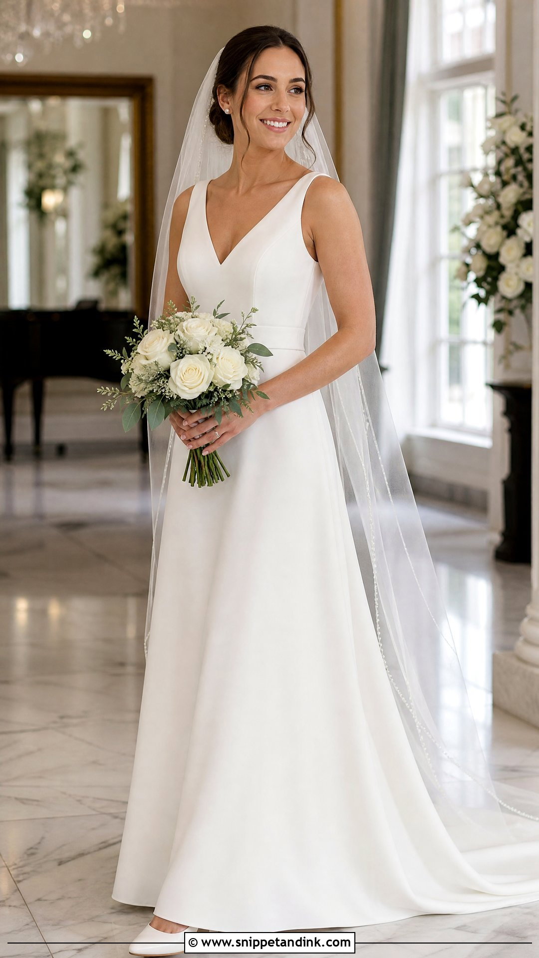 Simple Modest V Neck Wedding Dress - Snippet and Ink - 20 Simple V Neck Wedding Dress Ideas