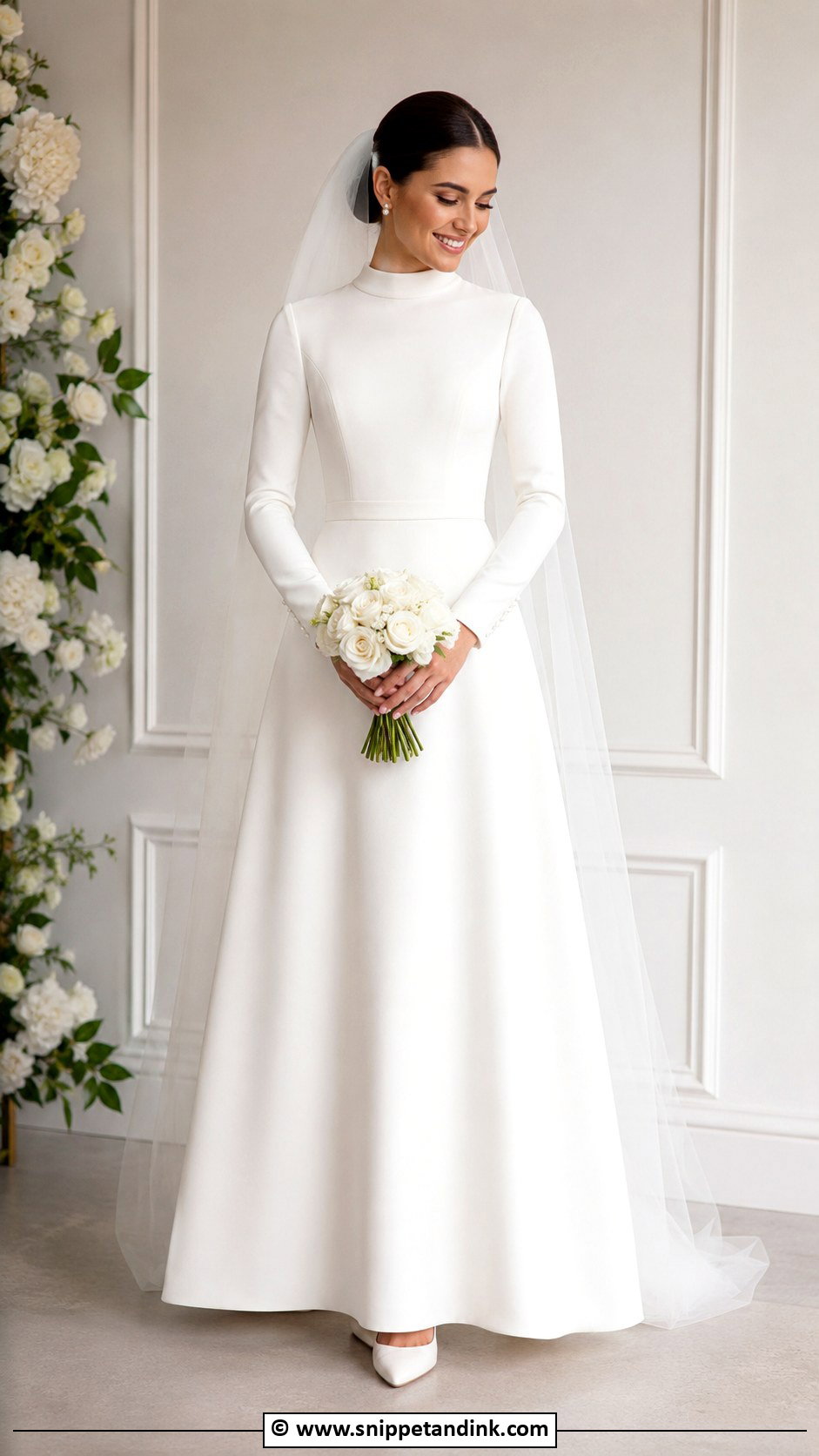Simple Modest Wedding Gown - Snippet and Ink - 30 Simple Wedding Gowns