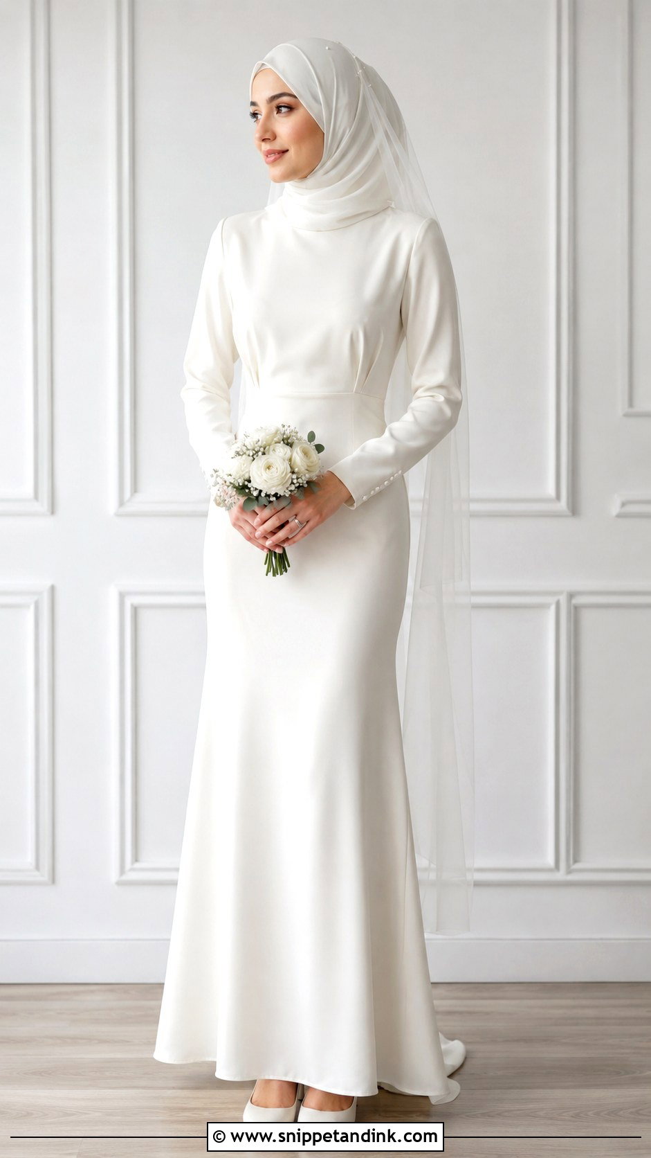 Simple Muslim Wedding Dress - Snippet and Ink - 25 Modern Muslim Wedding Dresses