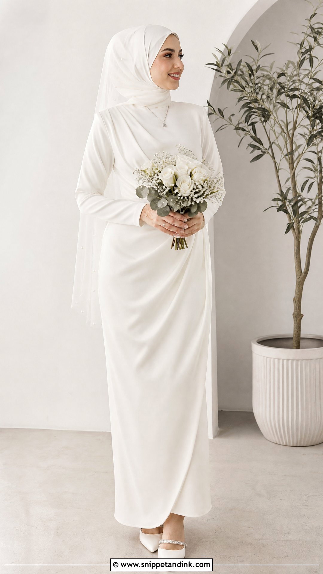 Simple Muslim Wedding Dress With Hijab - Snippet and Ink - 25 Muslim Wedding Dress Hijab Bride Ideas