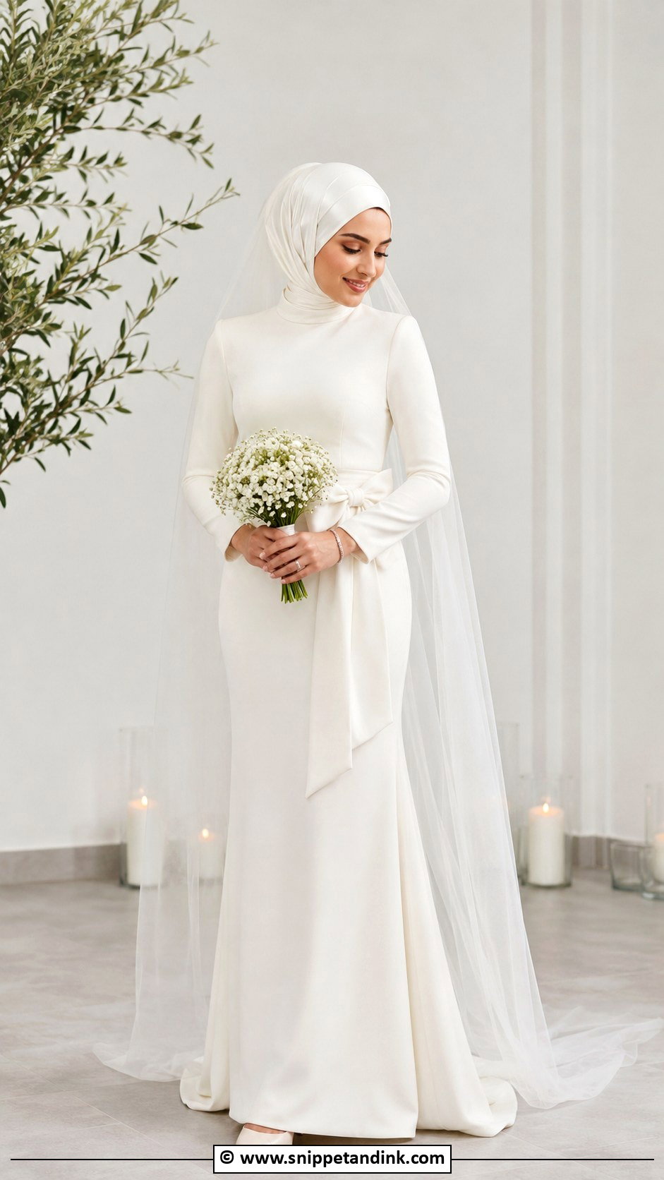 Simple Muslim Wedding Gown - Snippet and Ink - 30 Muslim Wedding Gown Ideas