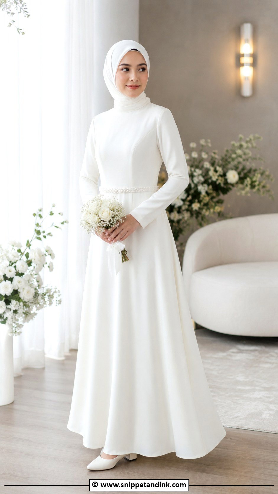 Simple Muslimah Wedding Dress - Snippet and Ink - 30 Muslimah Wedding Dress Ideas