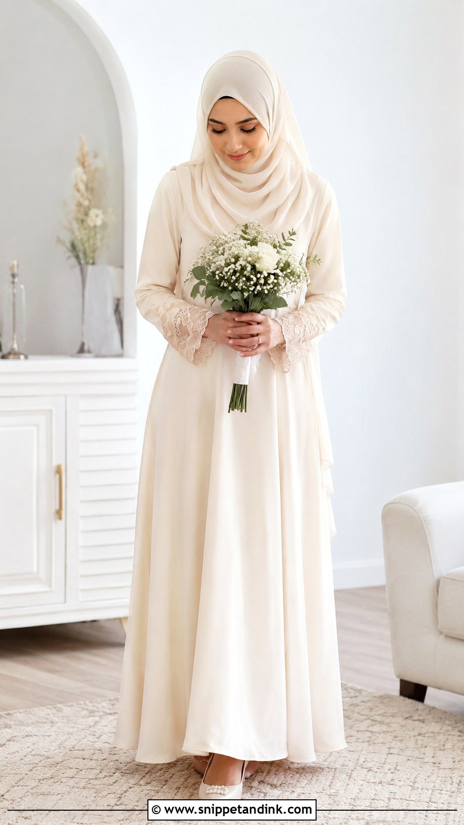 Simple Nikah Dress With Hijab - Snippet and Ink - 25 Hijab Do Wedding Ideas