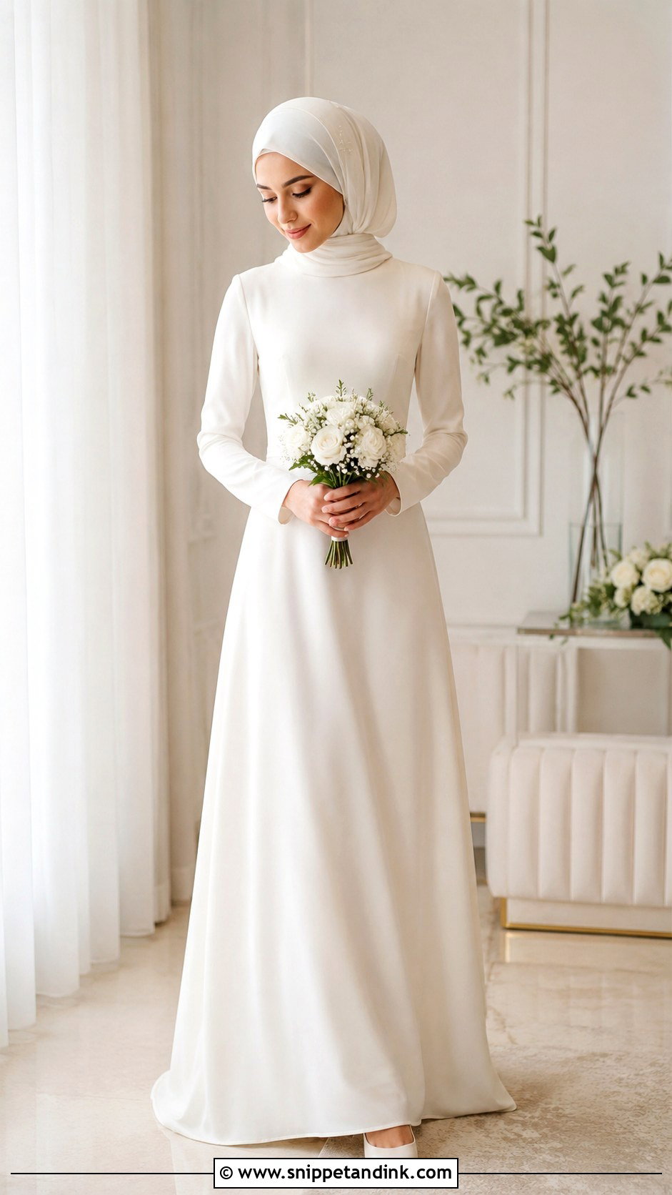 Simple Nikah Dress With Hijab - Snippet and Ink - 25 Islamic Wedding Dress Hijab Bride Ideas