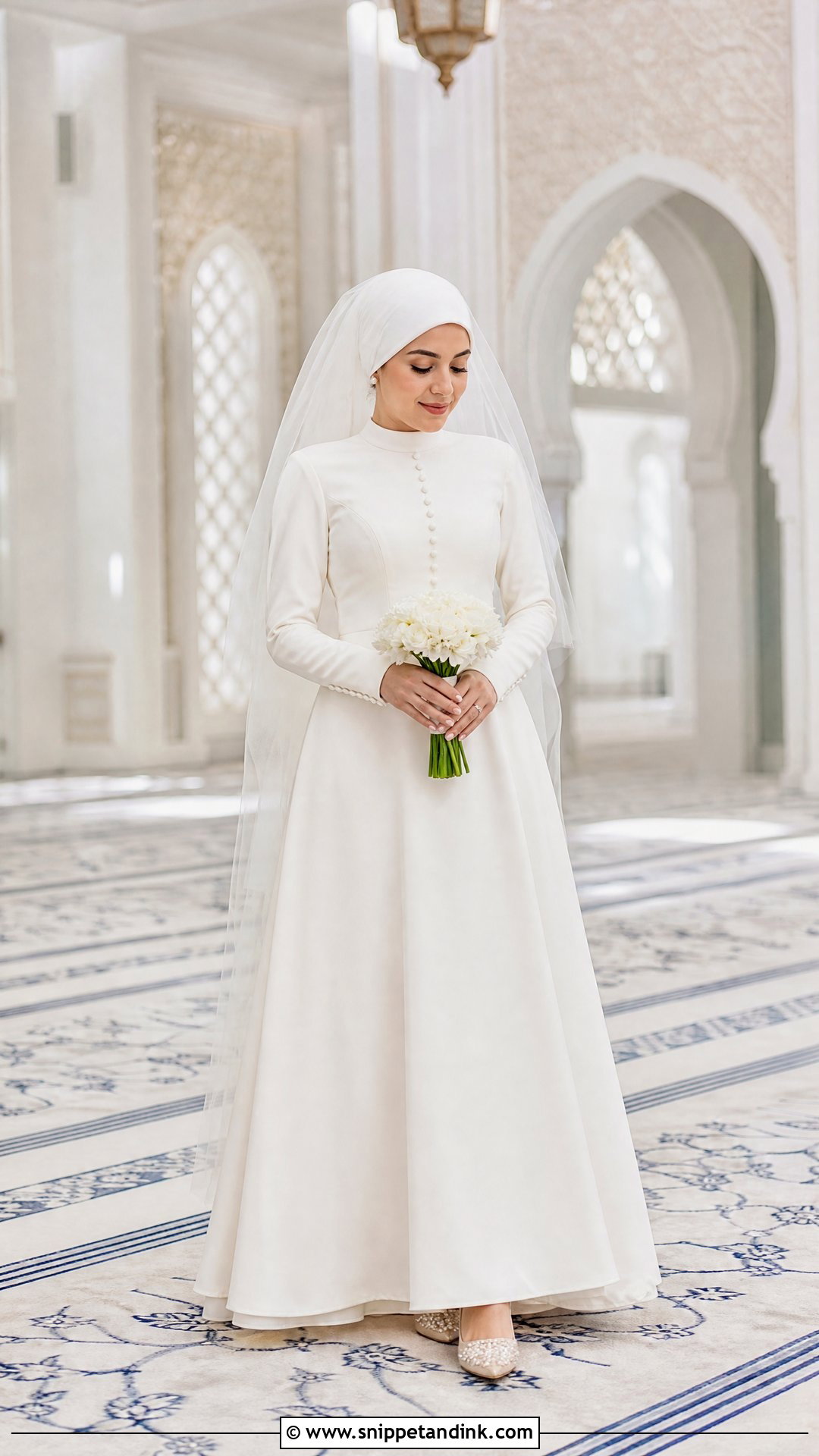 Simple Nikah Hijabi Wedding Gown - Snippet and Ink - 20 Hijabi Wedding Dress Gowns