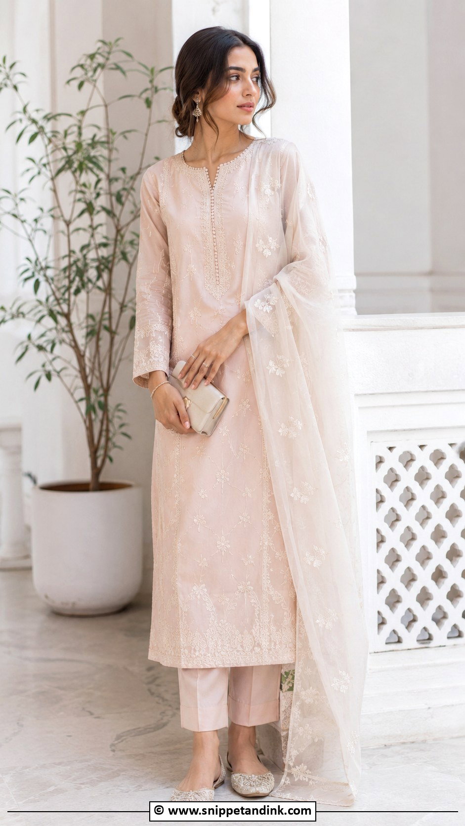 Simple Nikah Kurta Outfit - Snippet and Ink - 35 Nikah Outfit Ideas