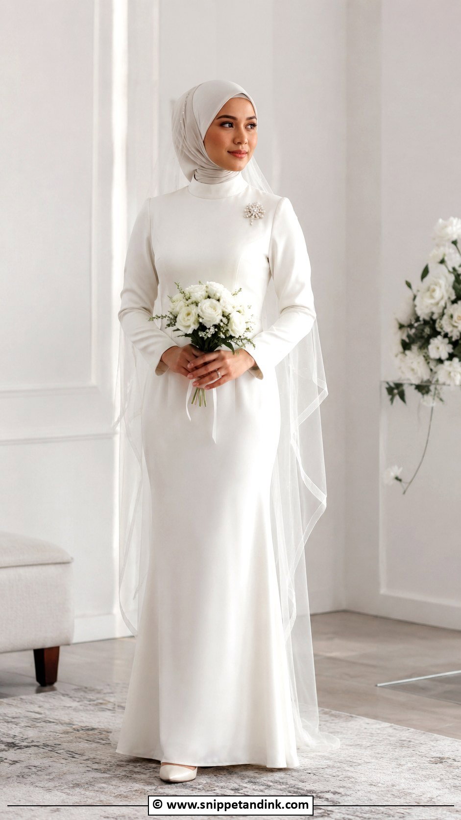 Simple Nikah Muslim Wedding Dress - Snippet and Ink - 30 Muslim Wedding Dresses