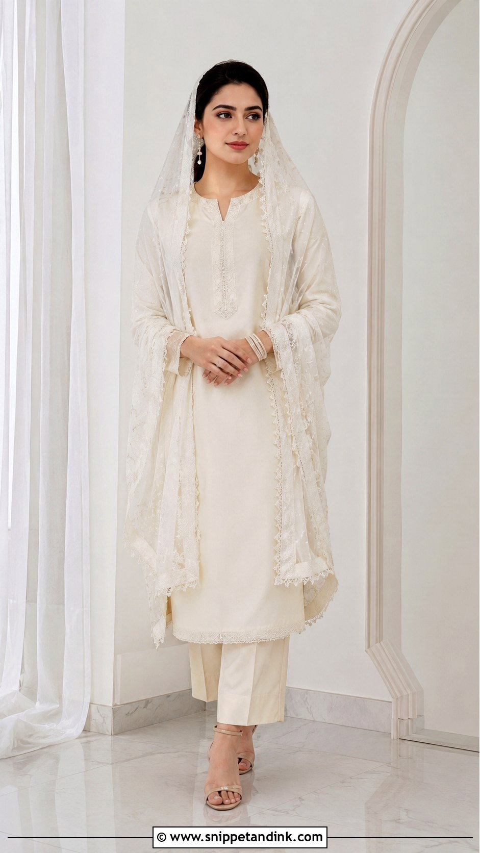 Simple Nikah Suit Dress - Snippet and Ink - 30 Indian Muslim Wedding Dresses
