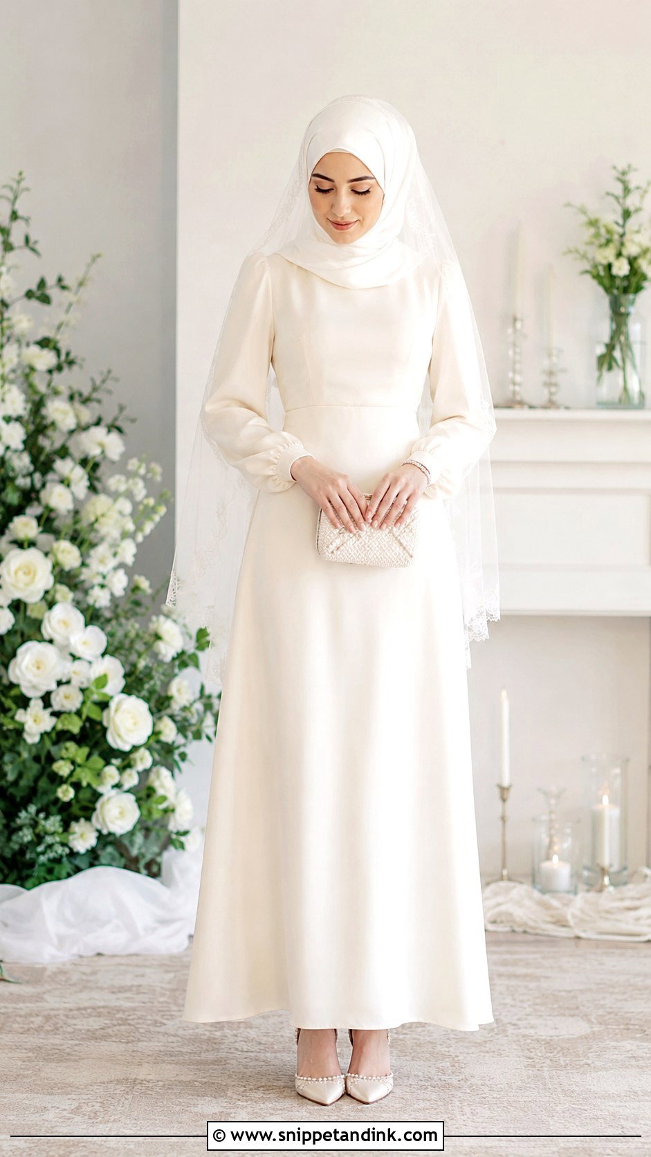 Simple Nikkah Outfit With Hijab - Snippet and Ink - 30 Hijab Style for Wedding Ideas