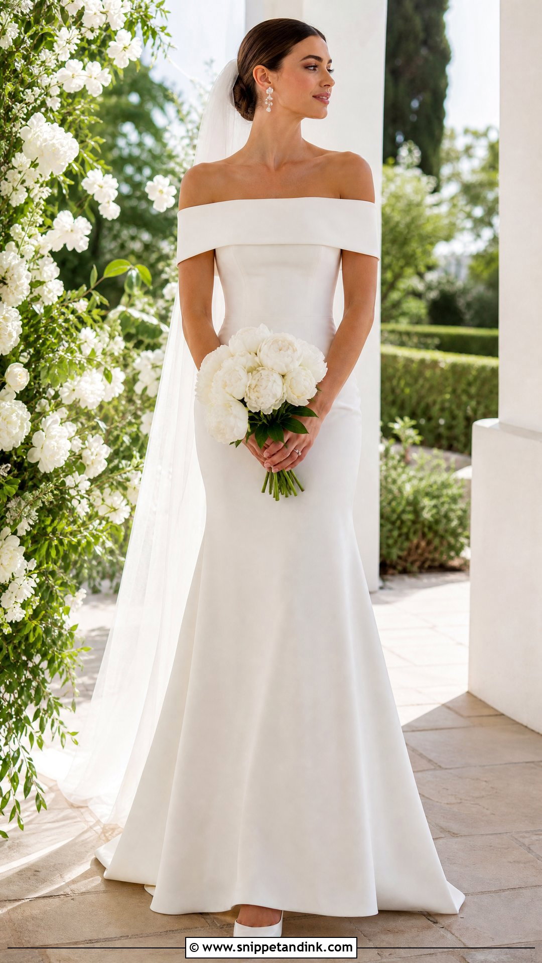 Simple Off The Shoulder Wedding Gown - Snippet and Ink - 20 Wedding Gown Simple Elegant Ideas