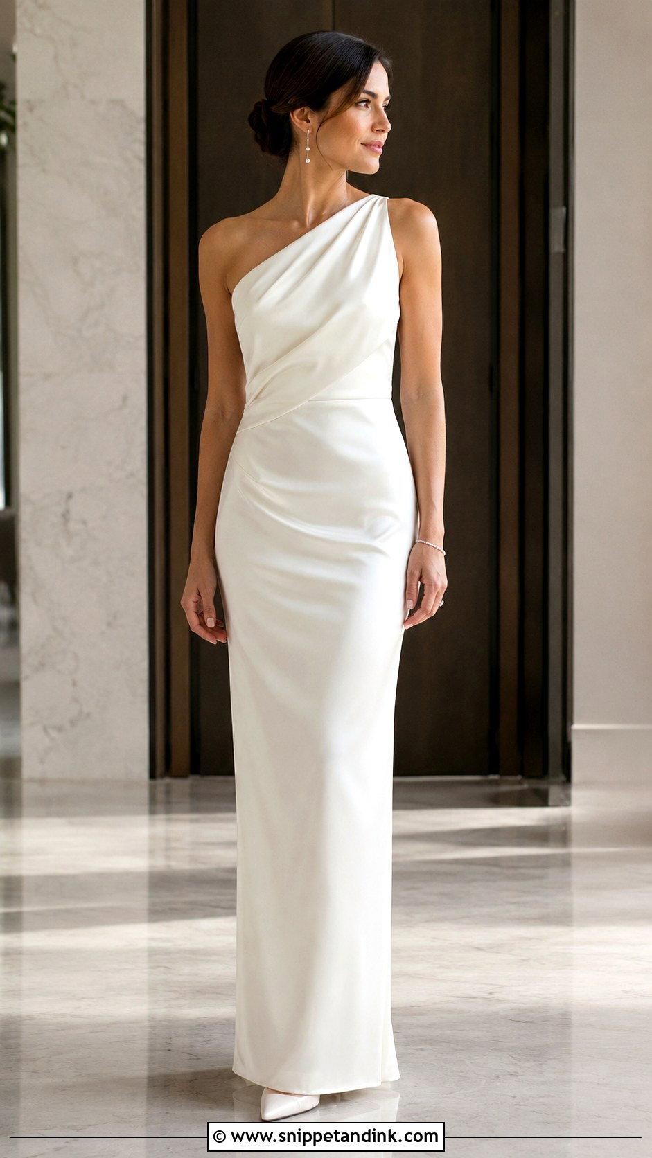 Simple One Shoulder Wedding Dress - Snippet and Ink - 20 Simplistic Wedding Dress Ideas