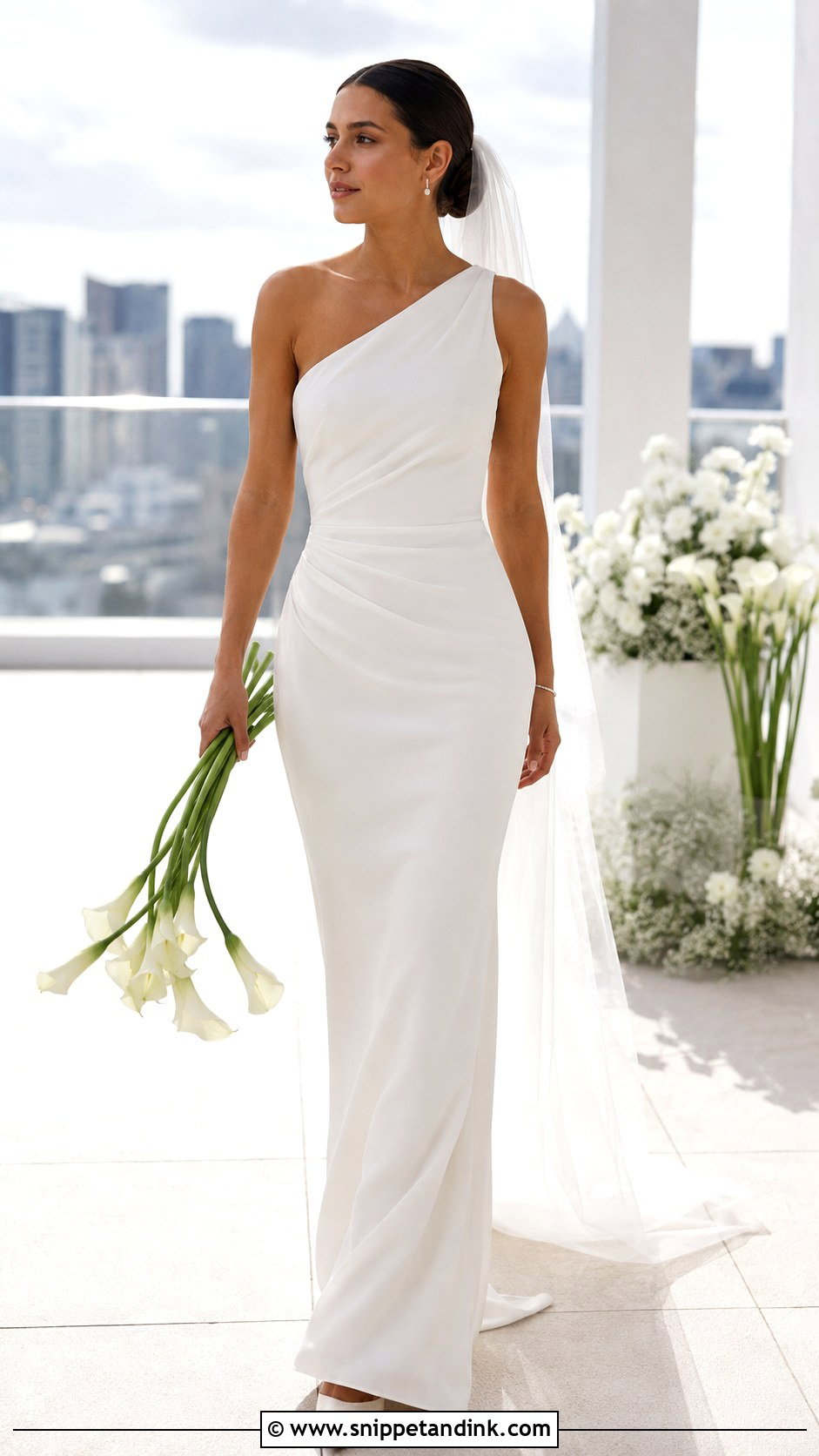 Simple One Shoulder Wedding Dress - Snippet and Ink - 20 Bride Dress Simple Elegant Ideas