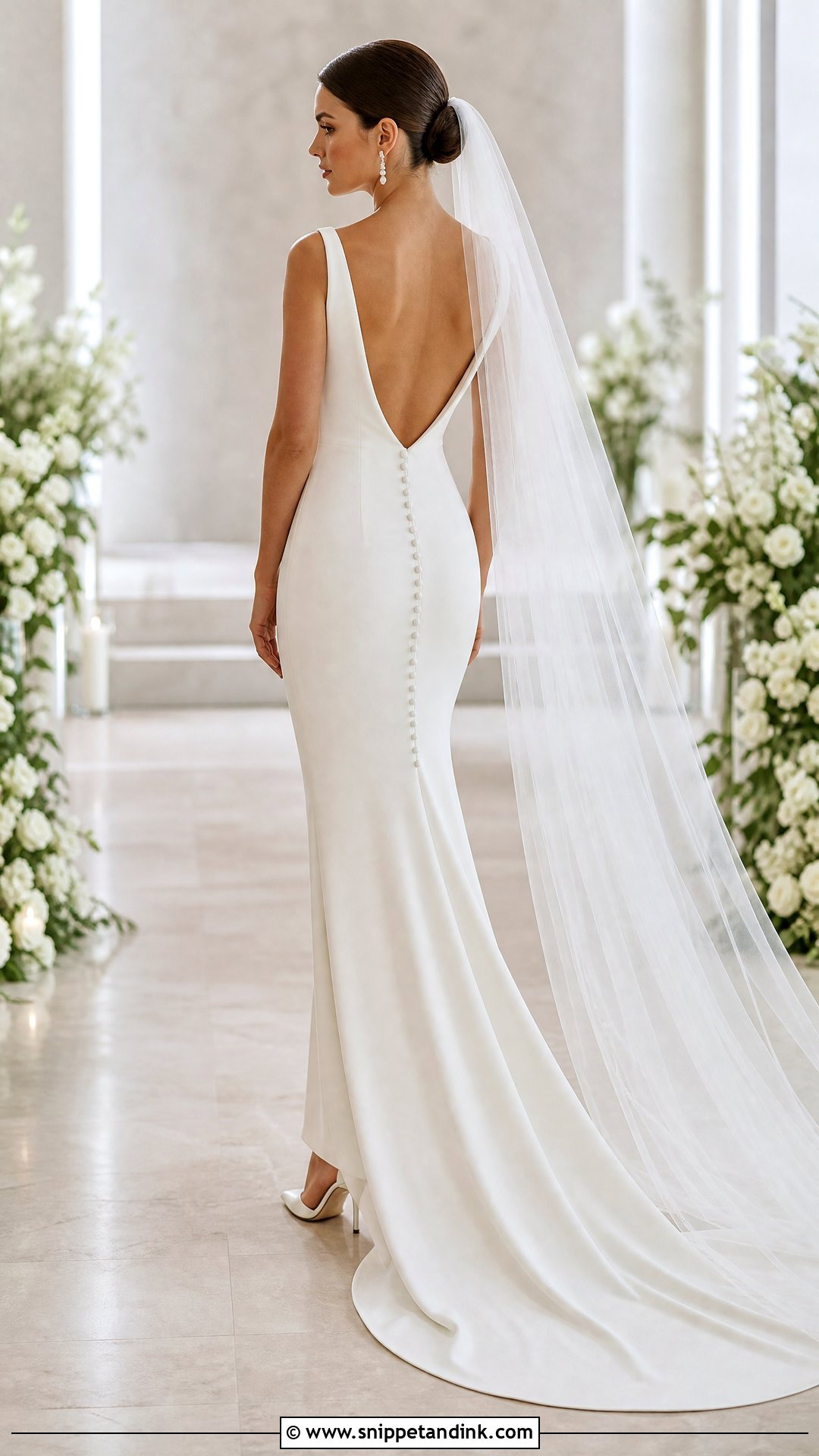 Simple Open Back Fitted Wedding Dress - Snippet and Ink - 25 Simple Fitted Wedding Dress Ideas
