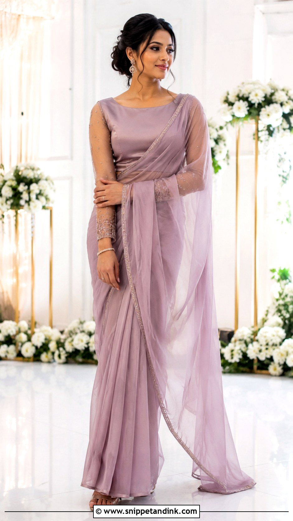 Simple Organza Wedding Blouse Design - Snippet and Ink - 25 Simple Wedding Blouse Designs