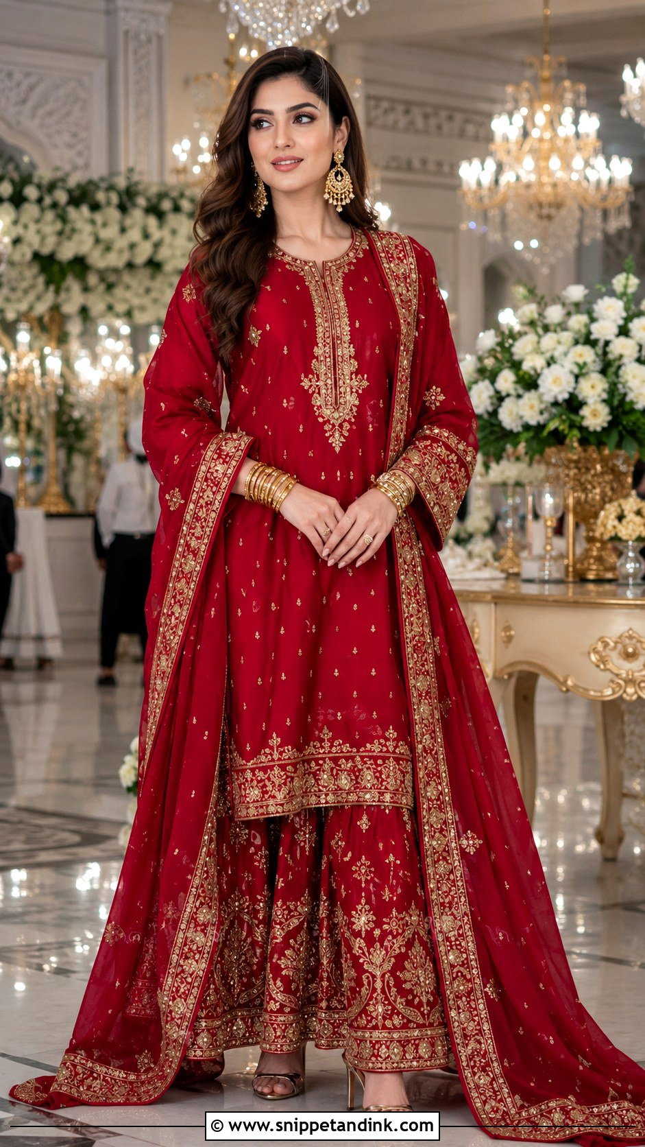 Simple Pakistani Red Wedding Dress - Snippet and Ink - 25 Simple Pakistani Wedding Dresses