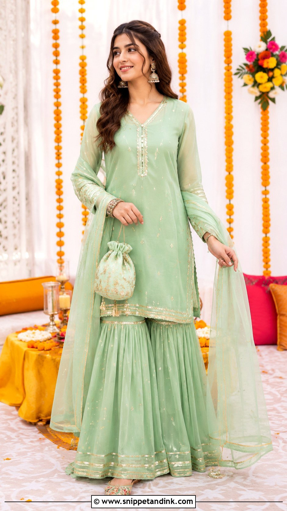 Simple Pakistani Sharara Dress - Snippet and Ink - 25 Simple Pakistani Wedding Dresses