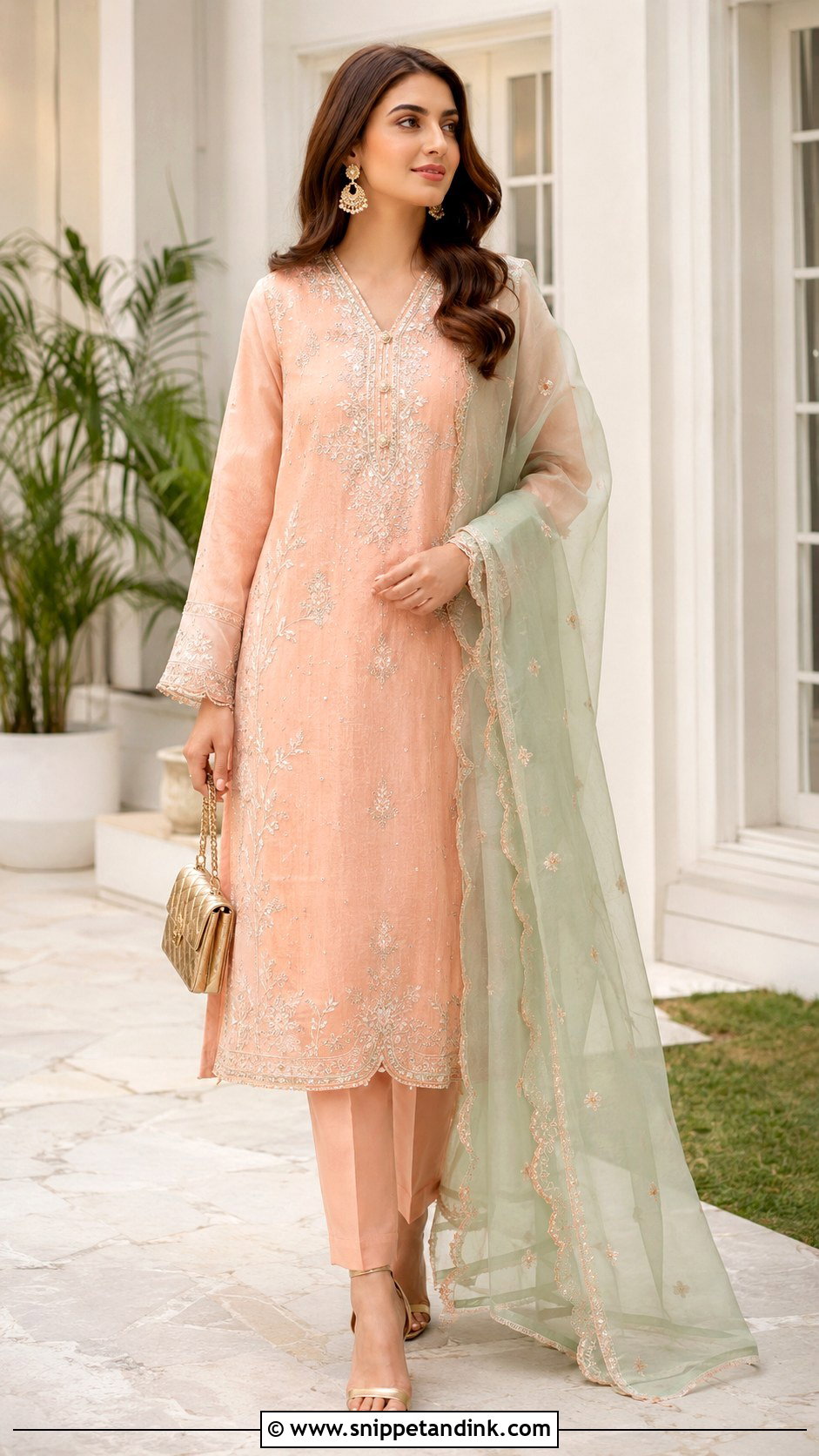 Simple Pakistani Three Piece Dress - Snippet and Ink - 25 Simple Pakistani Wedding Dresses