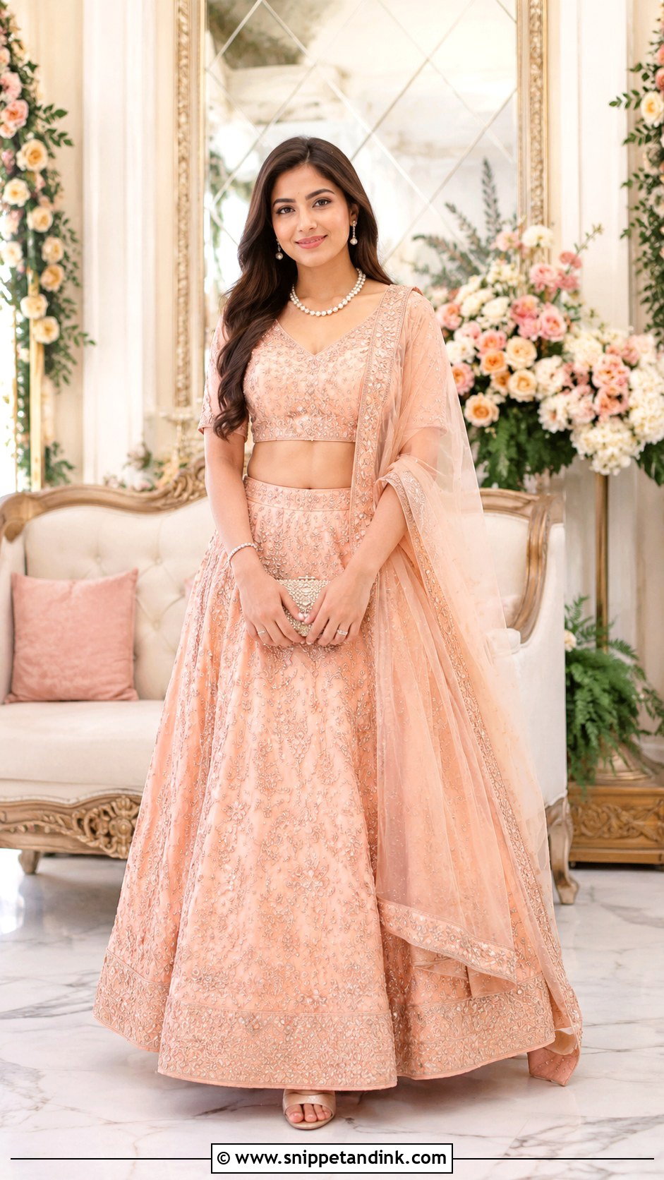 Simple Peach Roka Outfit - Snippet and Ink - 25 Roka Ceremony Outfits Simple