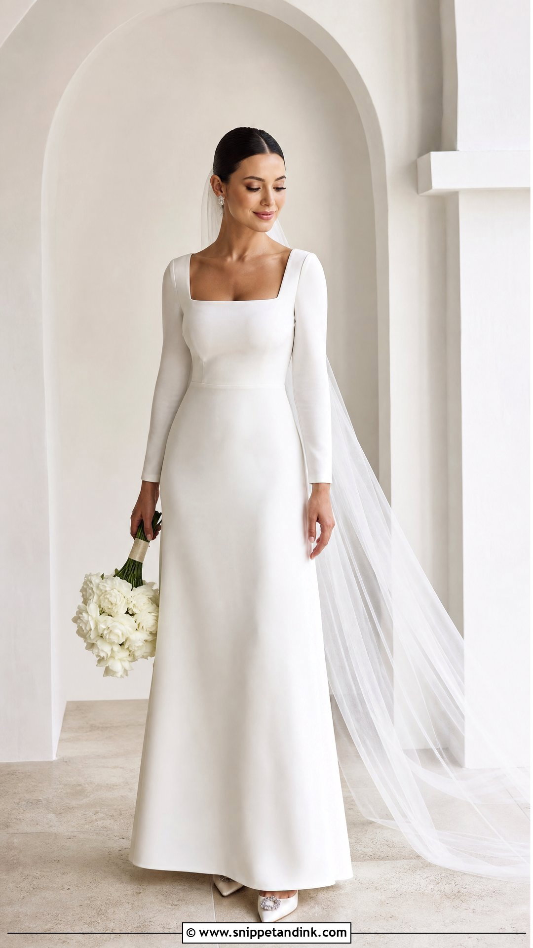 Simple Petite Wedding Dress With Sleeves - Snippet and Ink - 20 Simple Wedding Dresses with Sleeves