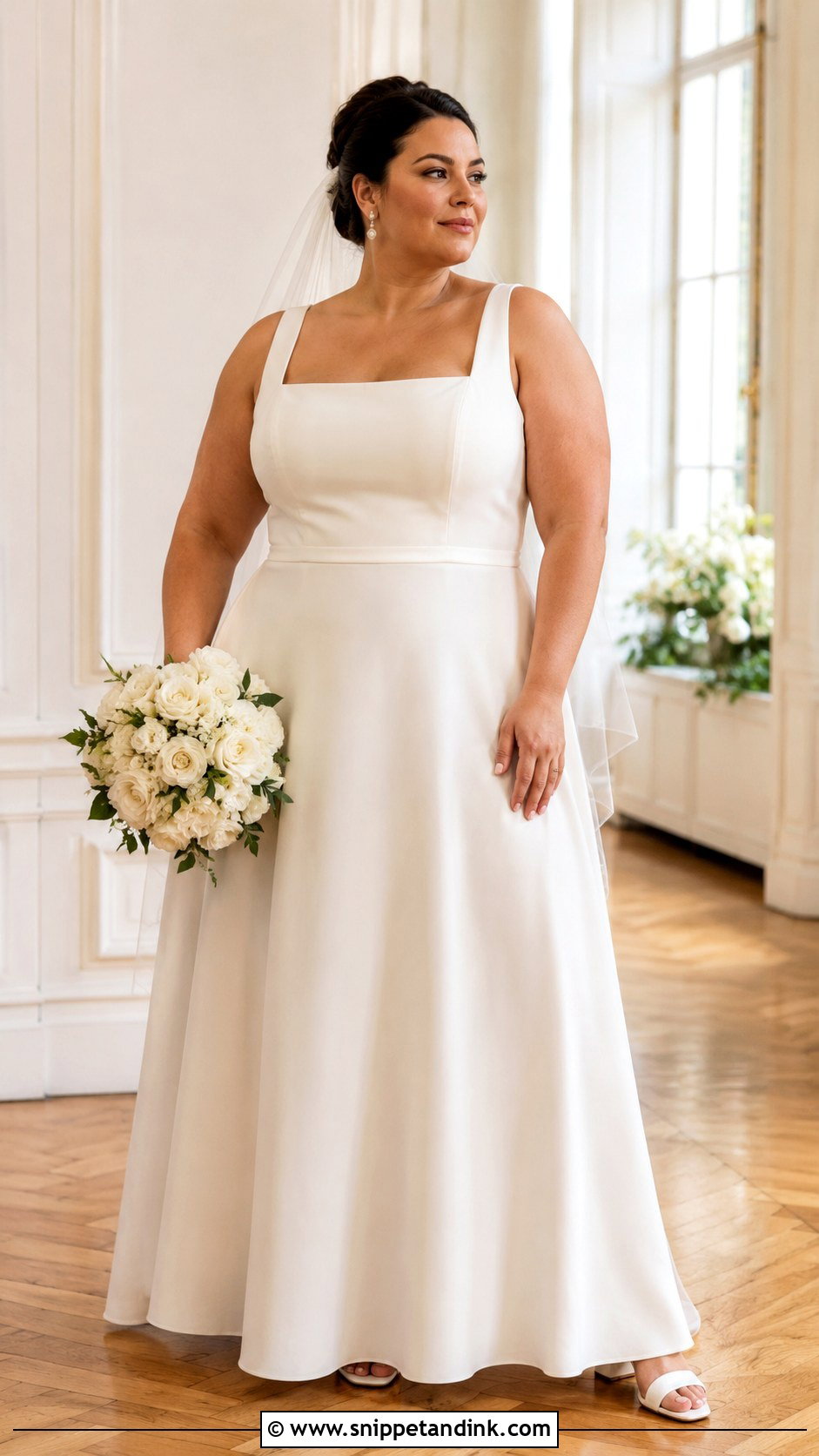 Simple Plus Size Wedding Dress - Snippet and Ink - 20 Simple Chic Wedding Dress Ideas