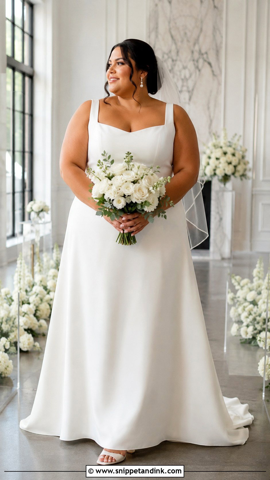 Simple Plus Size Wedding Gown - Snippet and Ink - 20 Elegant Simple Wedding Gowns
