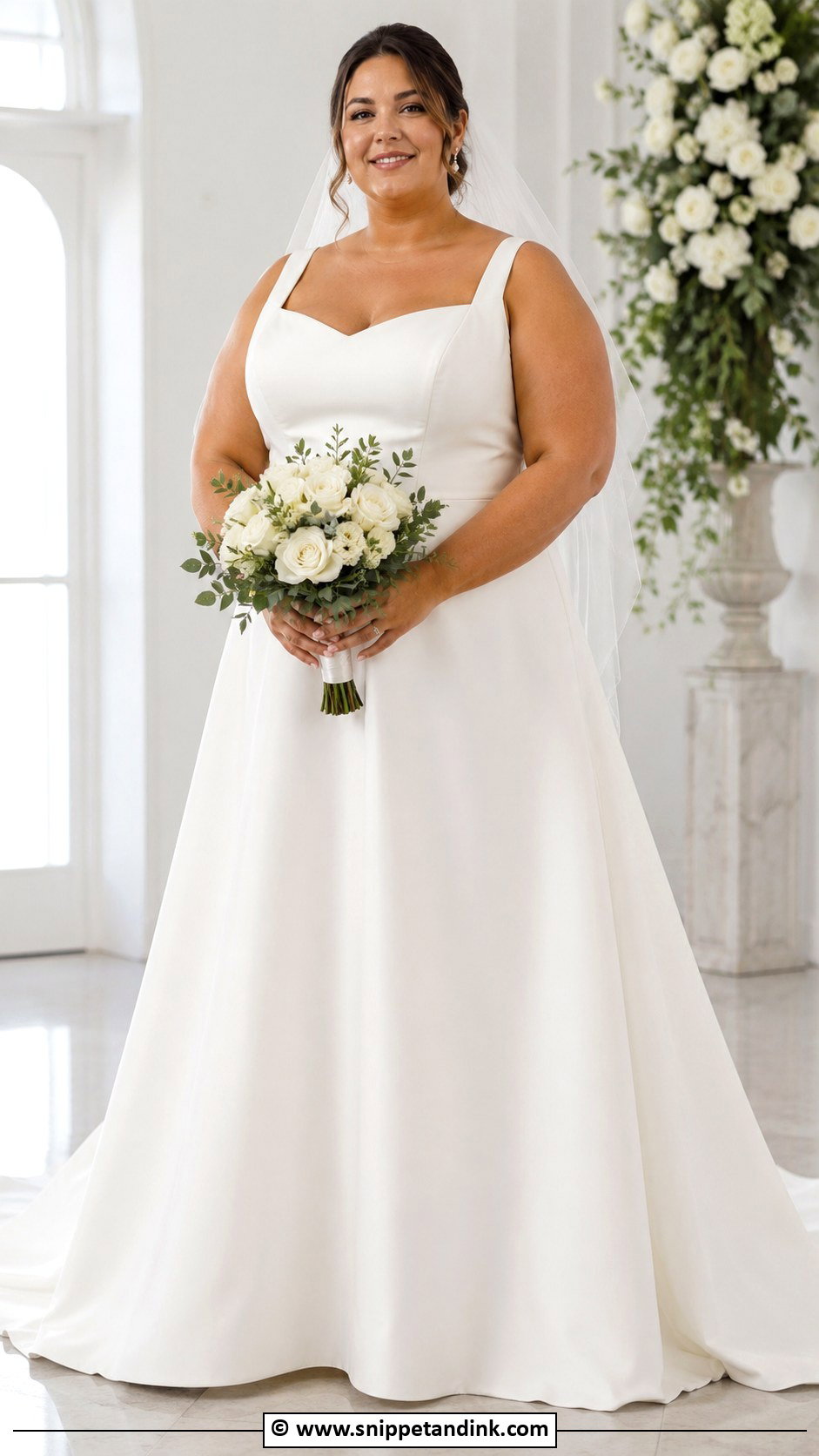 Simple Plus Size Wedding Gown - Snippet and Ink - 30 Simple Wedding Gowns