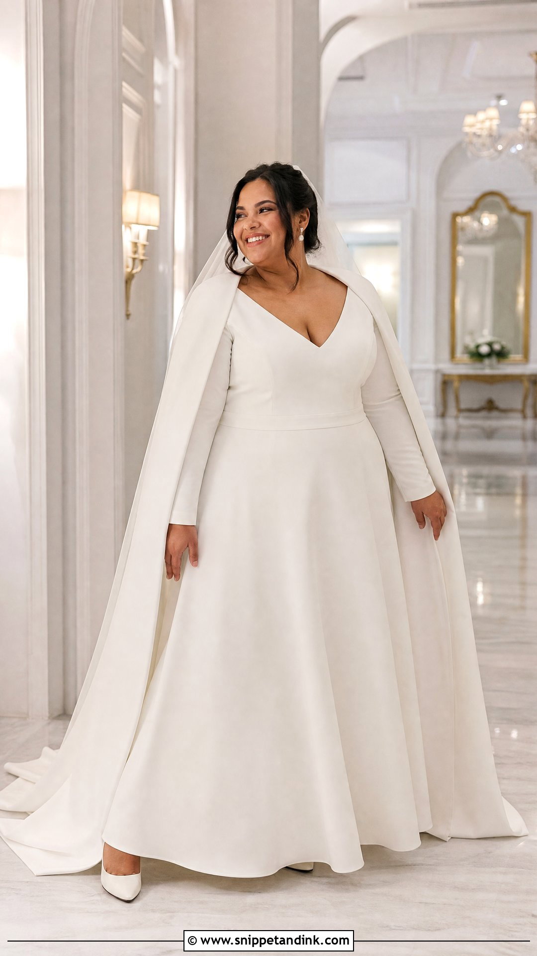 Simple Plus Size Winter Wedding Dress - Snippet and Ink - 20 Simple Winter Wedding Dress Ideas