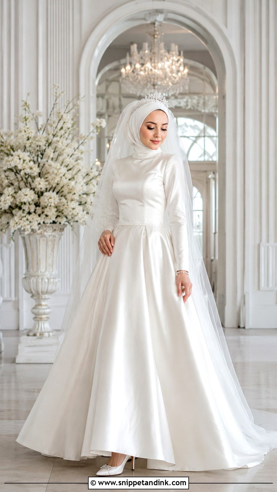 Simple Princess Hijab Wedding Dress - Snippet and Ink - 25 Simple Hijab Wedding Dresses