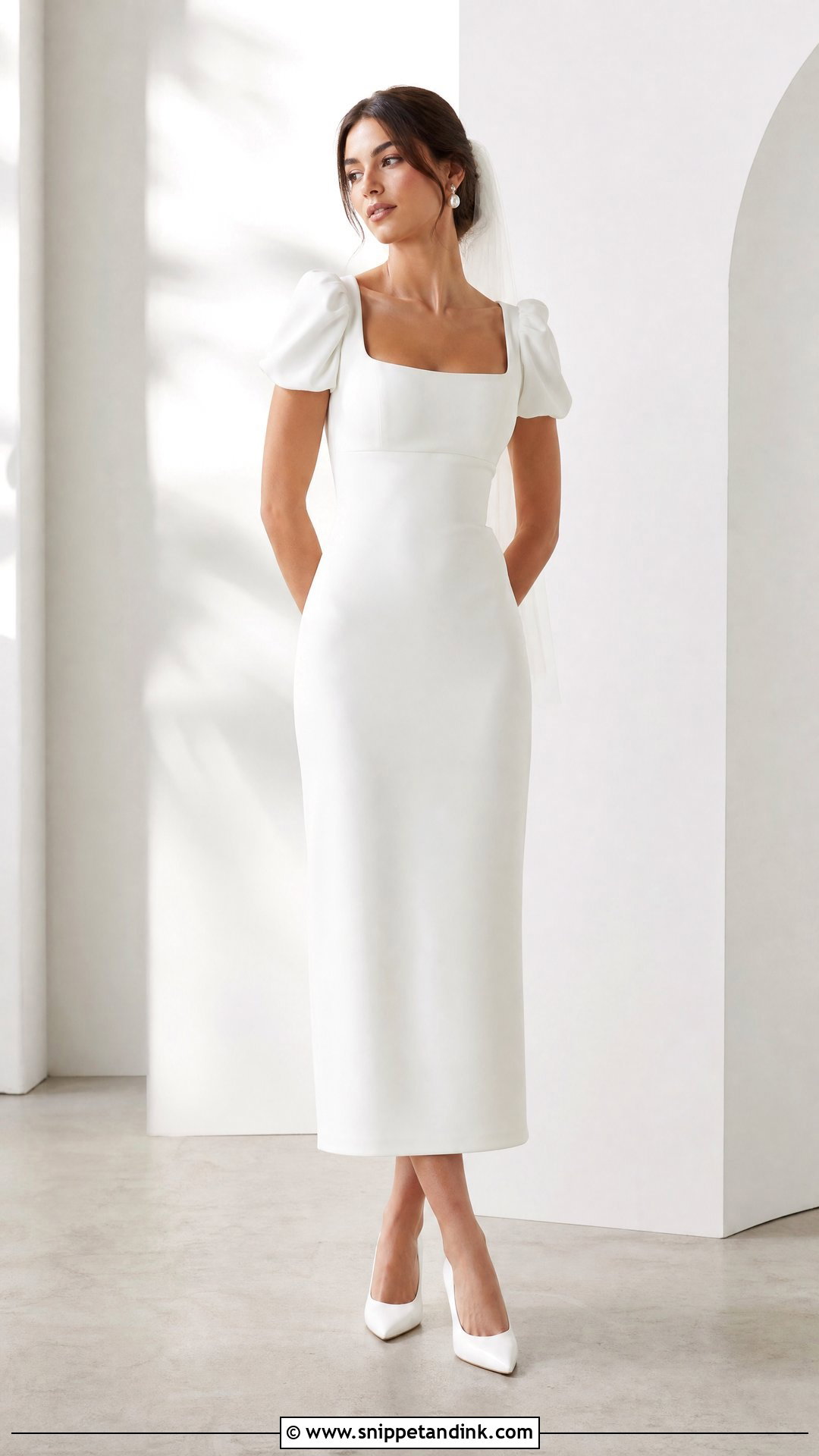Simple Puff Sleeve Wedding Dress - Snippet and Ink - 20 Simple Wedding Dresses with Sleeves