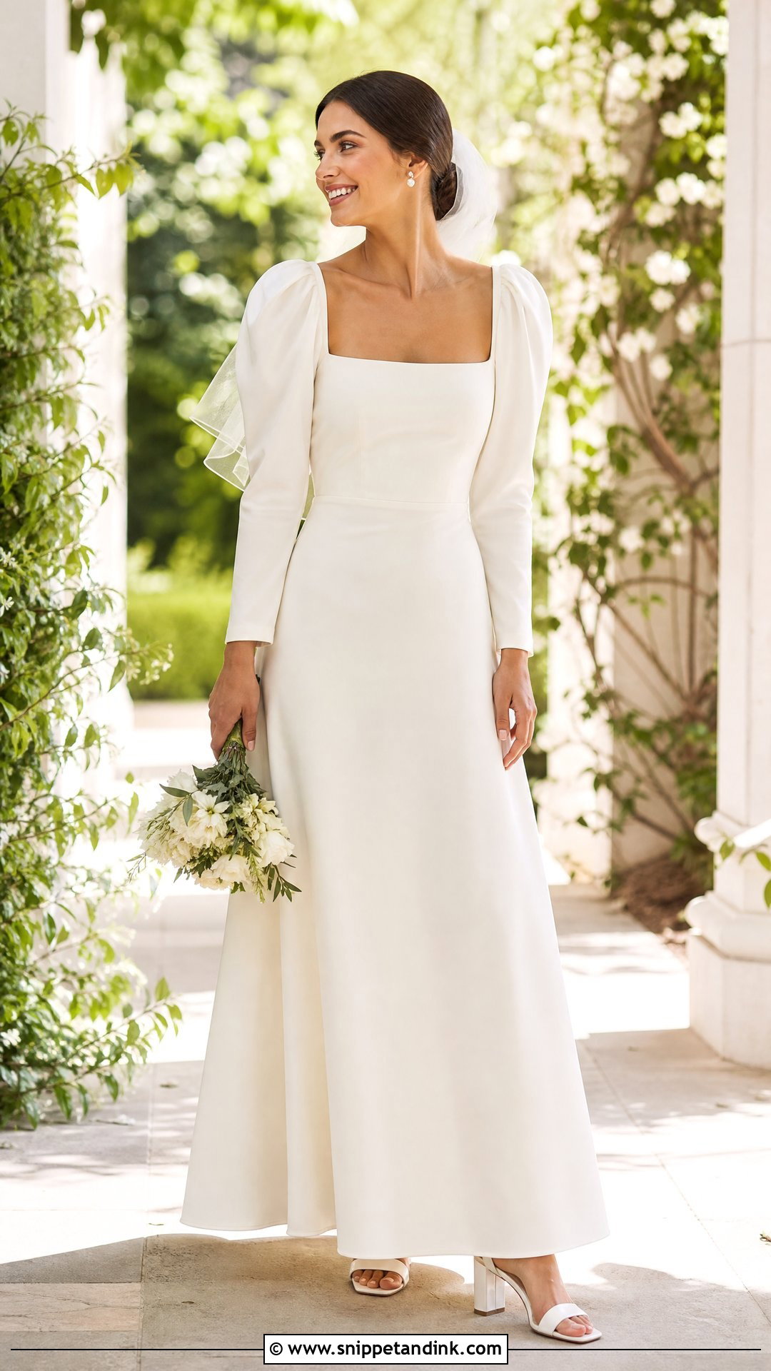 Simple Puff Sleeve Wedding Dress - Snippet and Ink - 20 Wedding Dresses Simple Long Sleeve