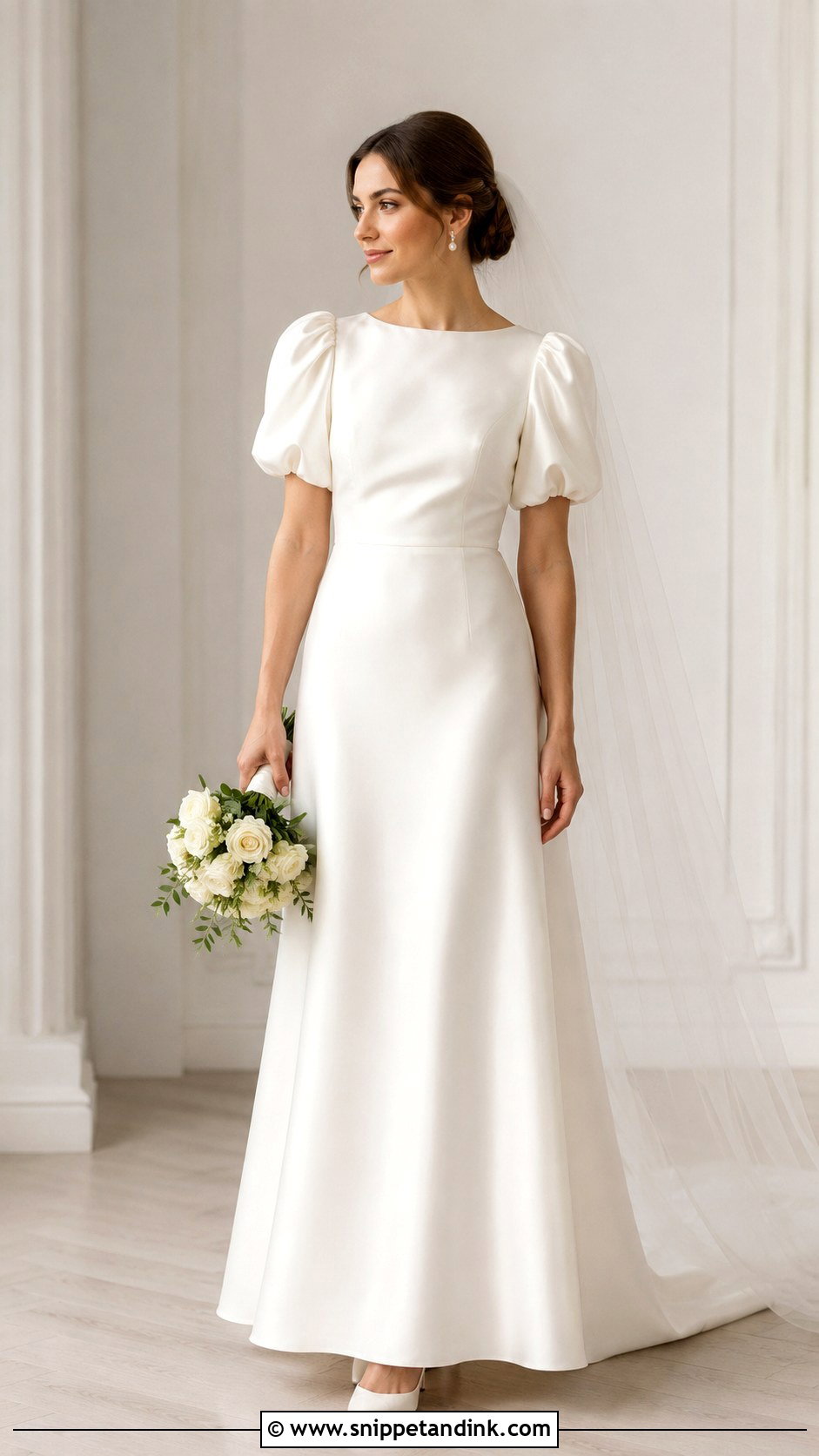 Simple Puff Sleeve Wedding Dress - Snippet and Ink - 25 Puffy Sleeve Wedding Dress Ideas