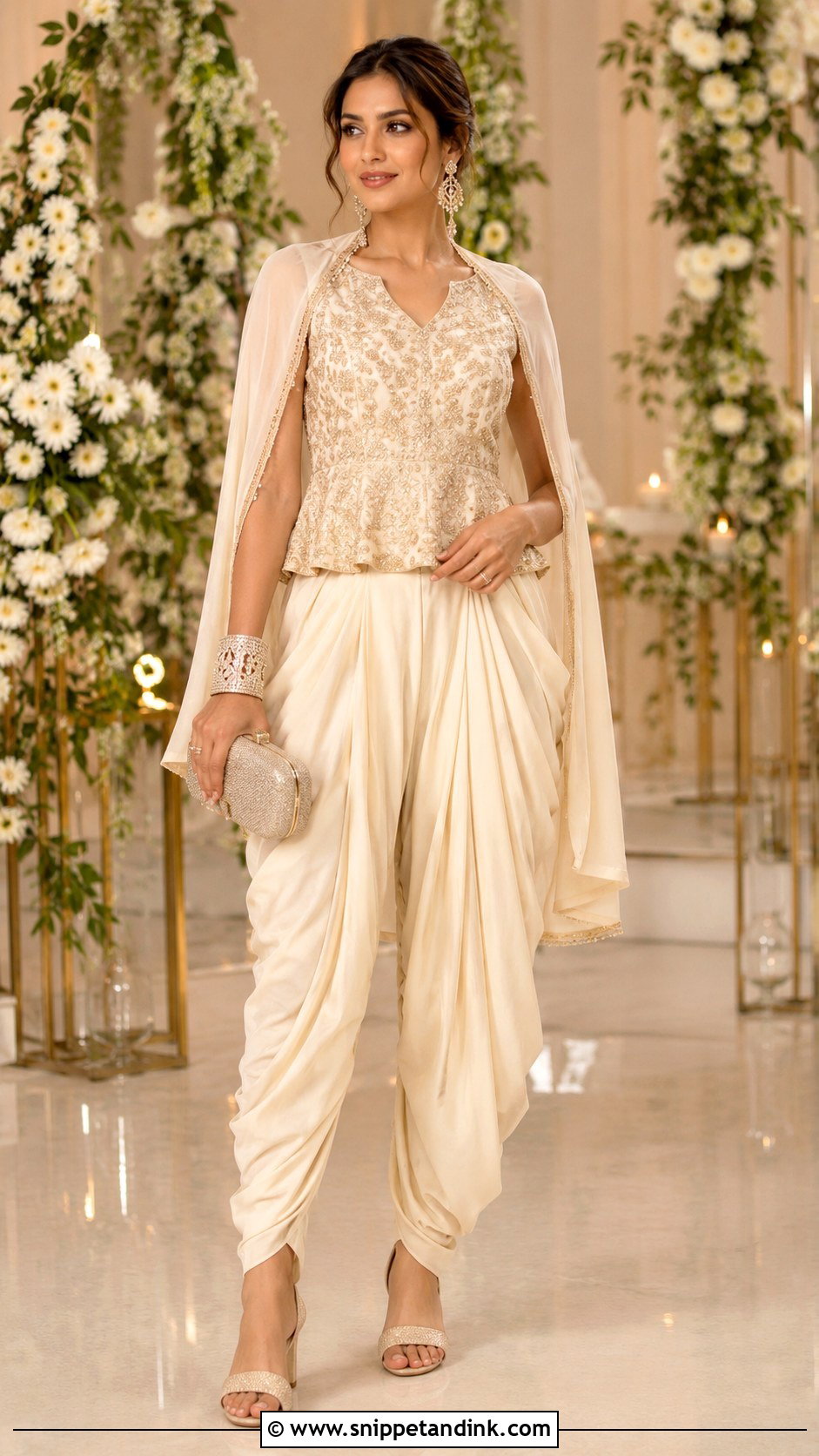 Simple Sangeet Dhoti Pant Set - Snippet and Ink - 25 Simple Sangeet Outfit Ideas