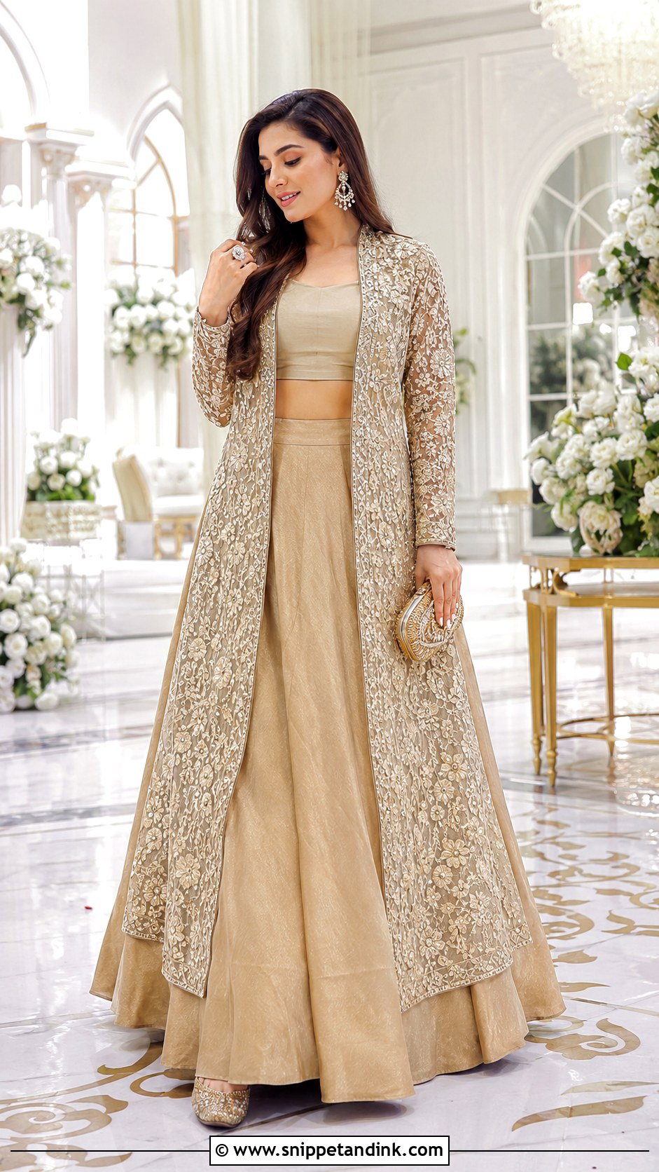 Simple Sangeet Jacket Lehenga - Snippet and Ink - 25 Simple Sangeet Outfit Ideas