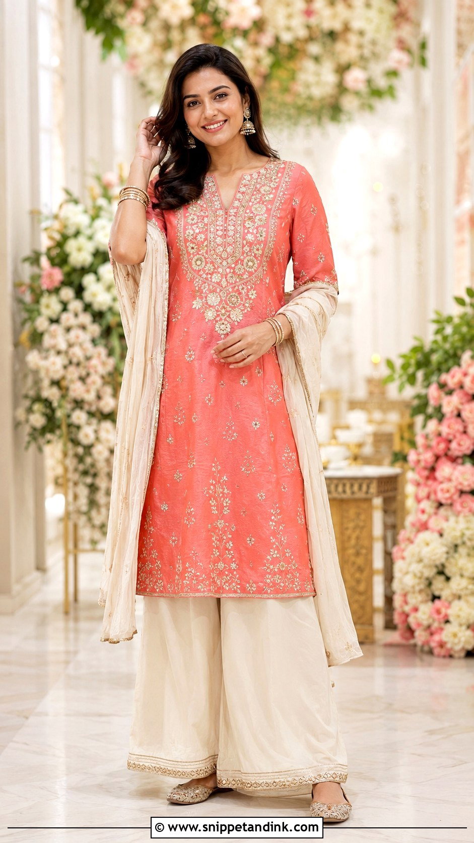 Simple Sangeet Palazzo Suit - Snippet and Ink - 25 Simple Sangeet Outfit Ideas